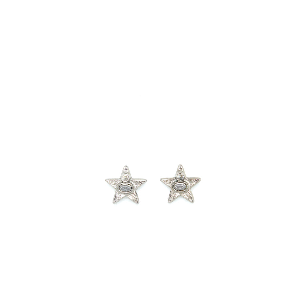 CHANEL CRYSTAL CC STAR EARRINGS