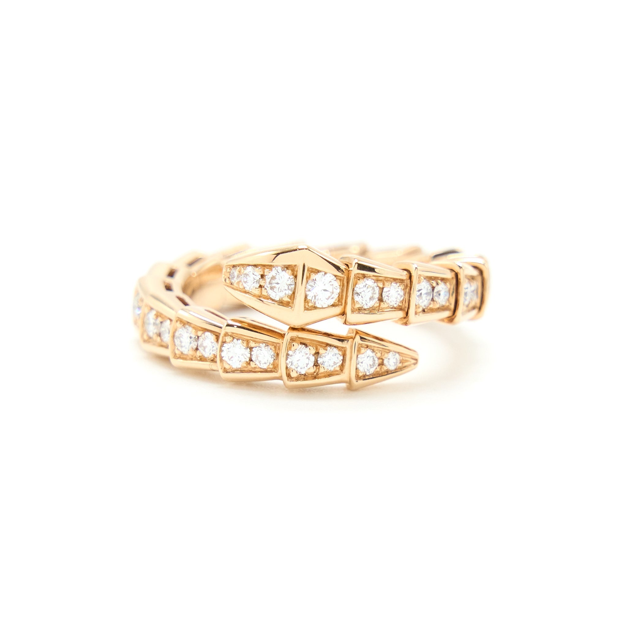 BVLGARI SERPENTI VIPER RING ROSE GOLD WITH DIAMONDS