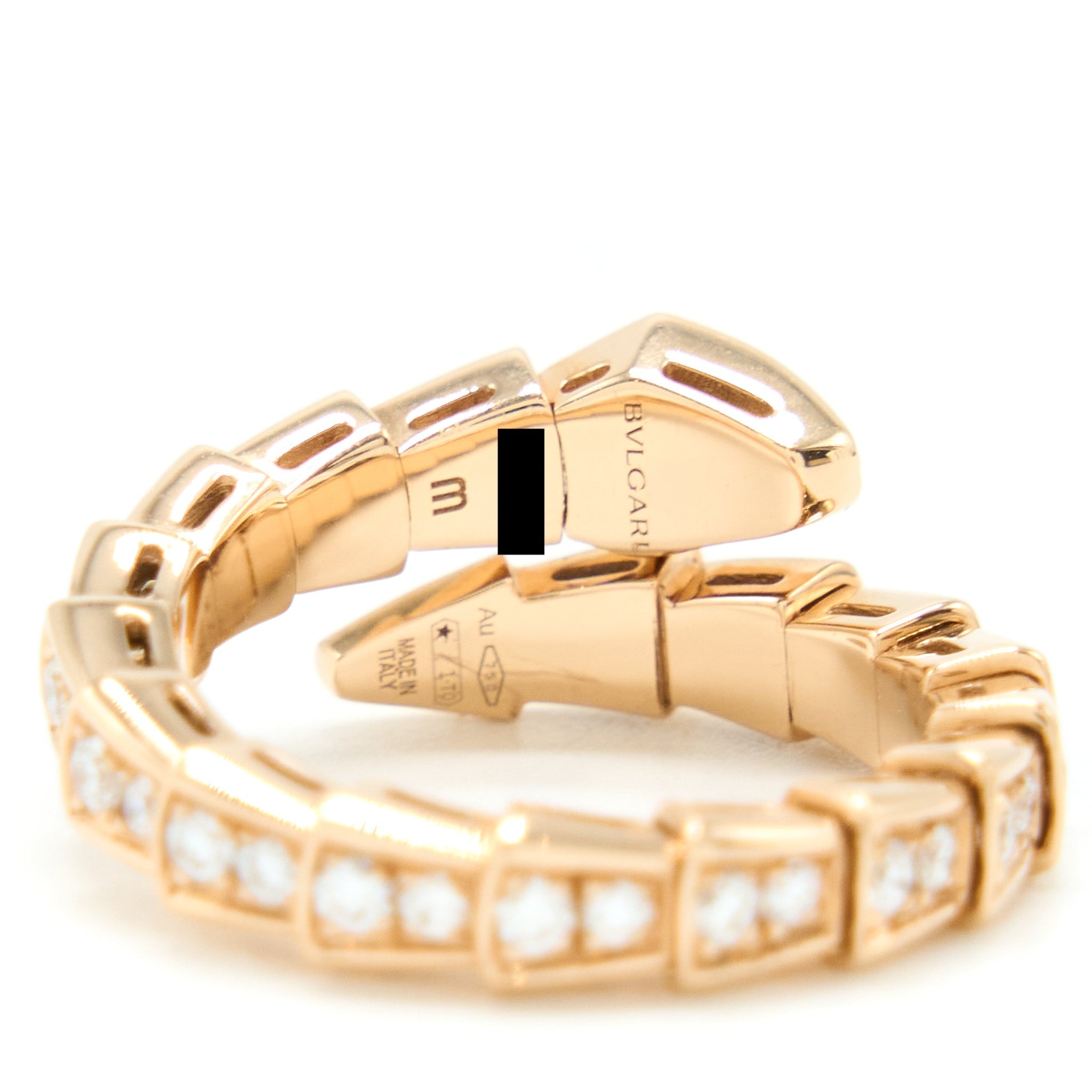 BVLGARI SERPENTI VIPER RING ROSE GOLD WITH DIAMONDS