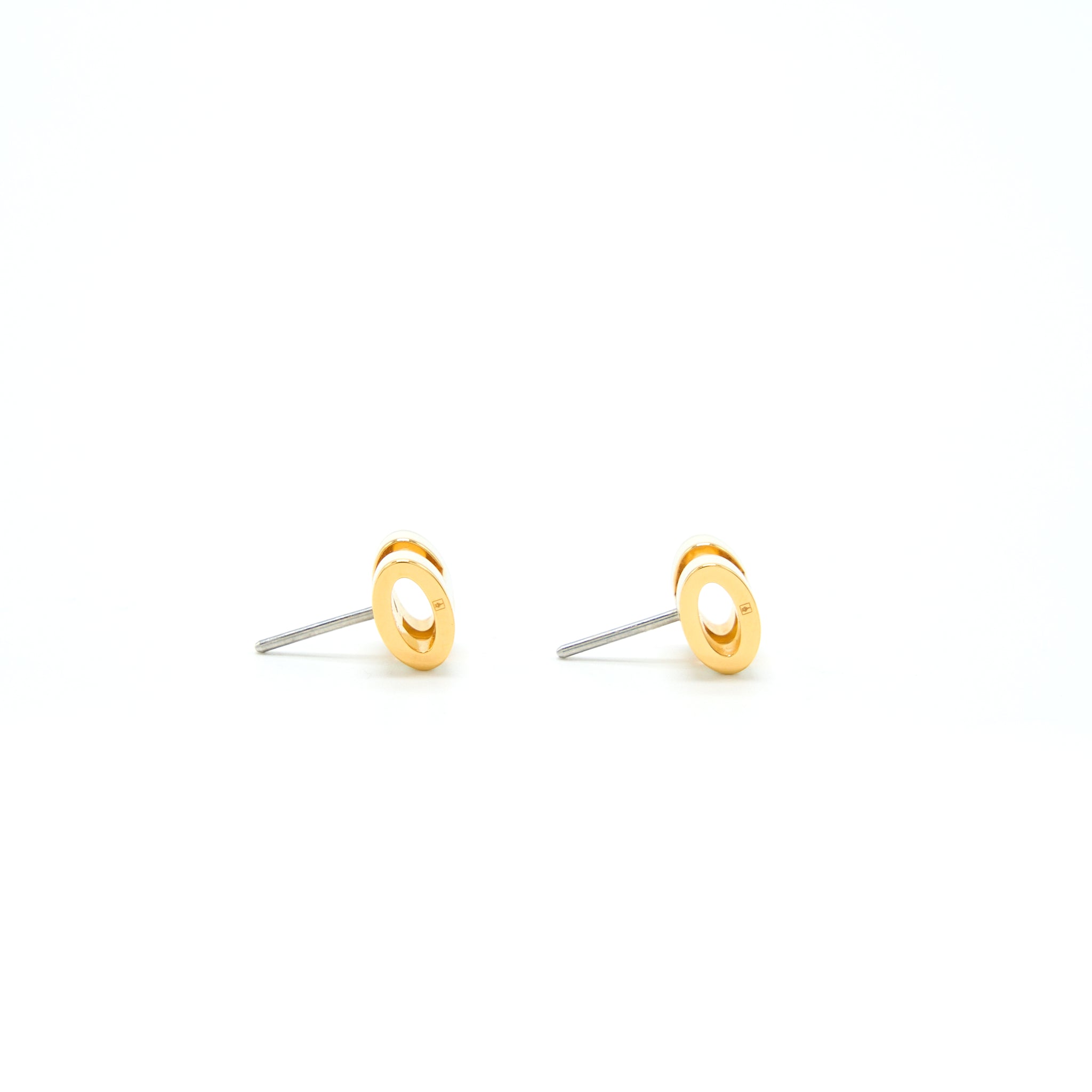 HERMES MINI POP H EARRINGS BLANC GHW