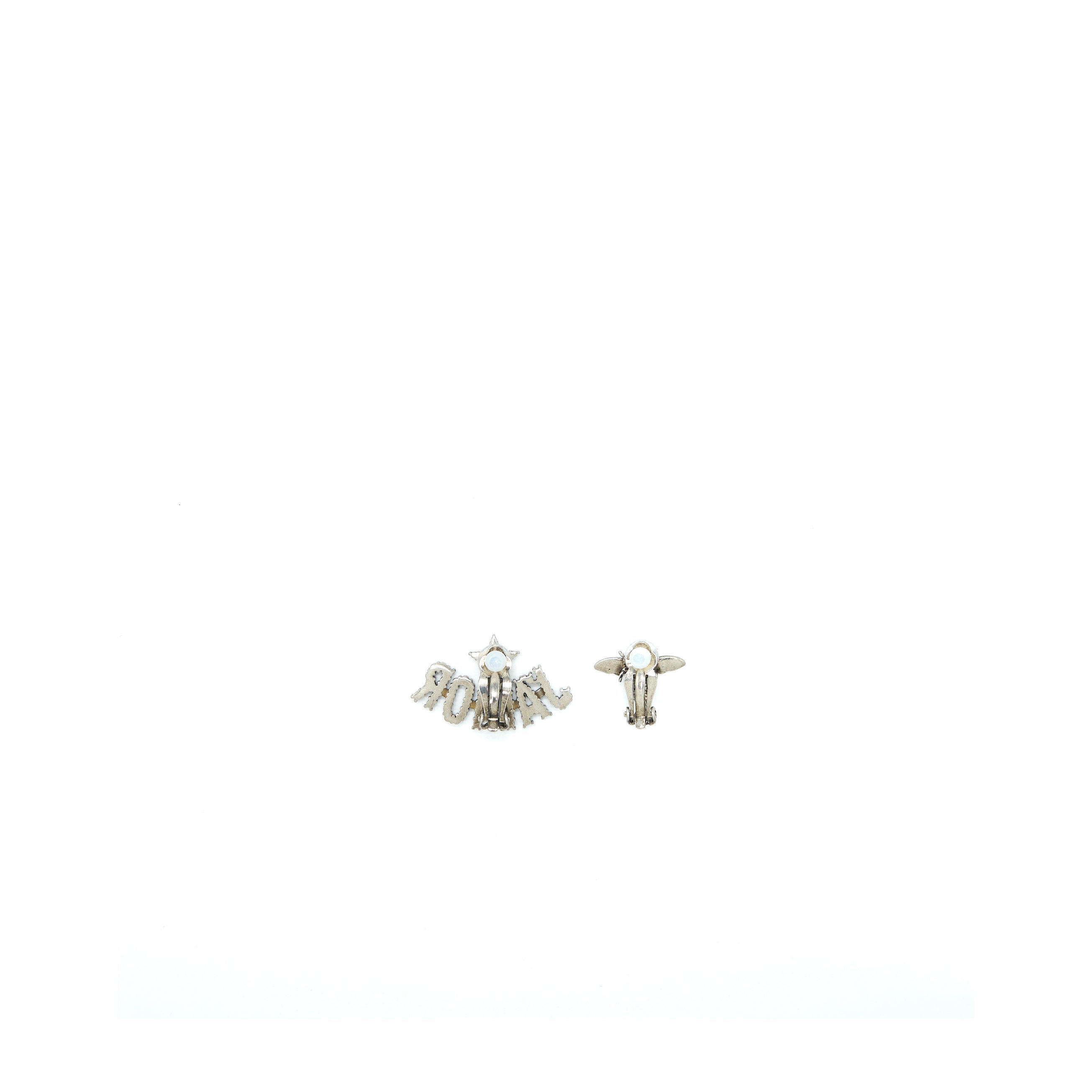 DIOR BEE & J’ADIOR EARRINGS SILVER TONE
