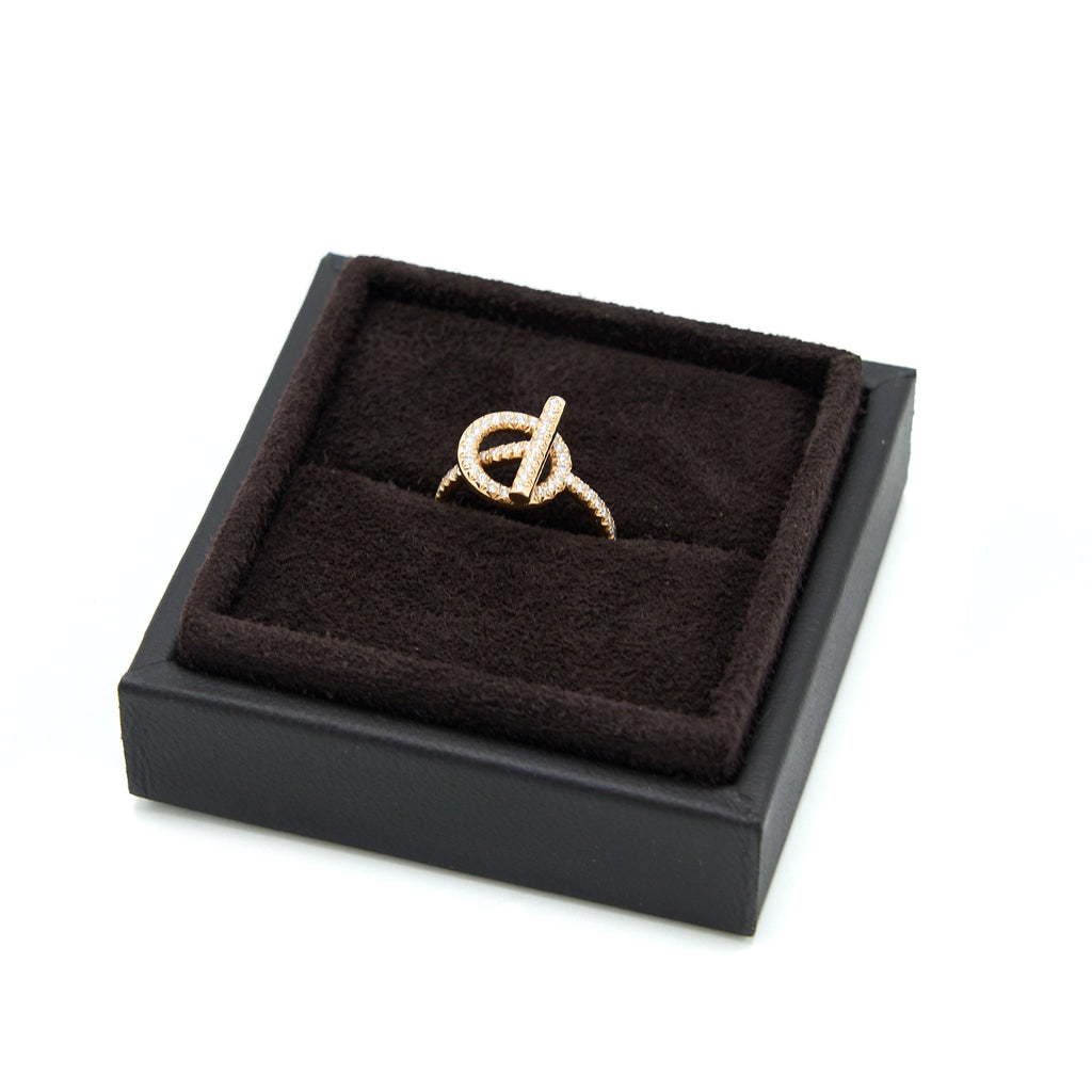 HERNES ECHAPPEE RING ROSE GOLD WITH DIAMONDS