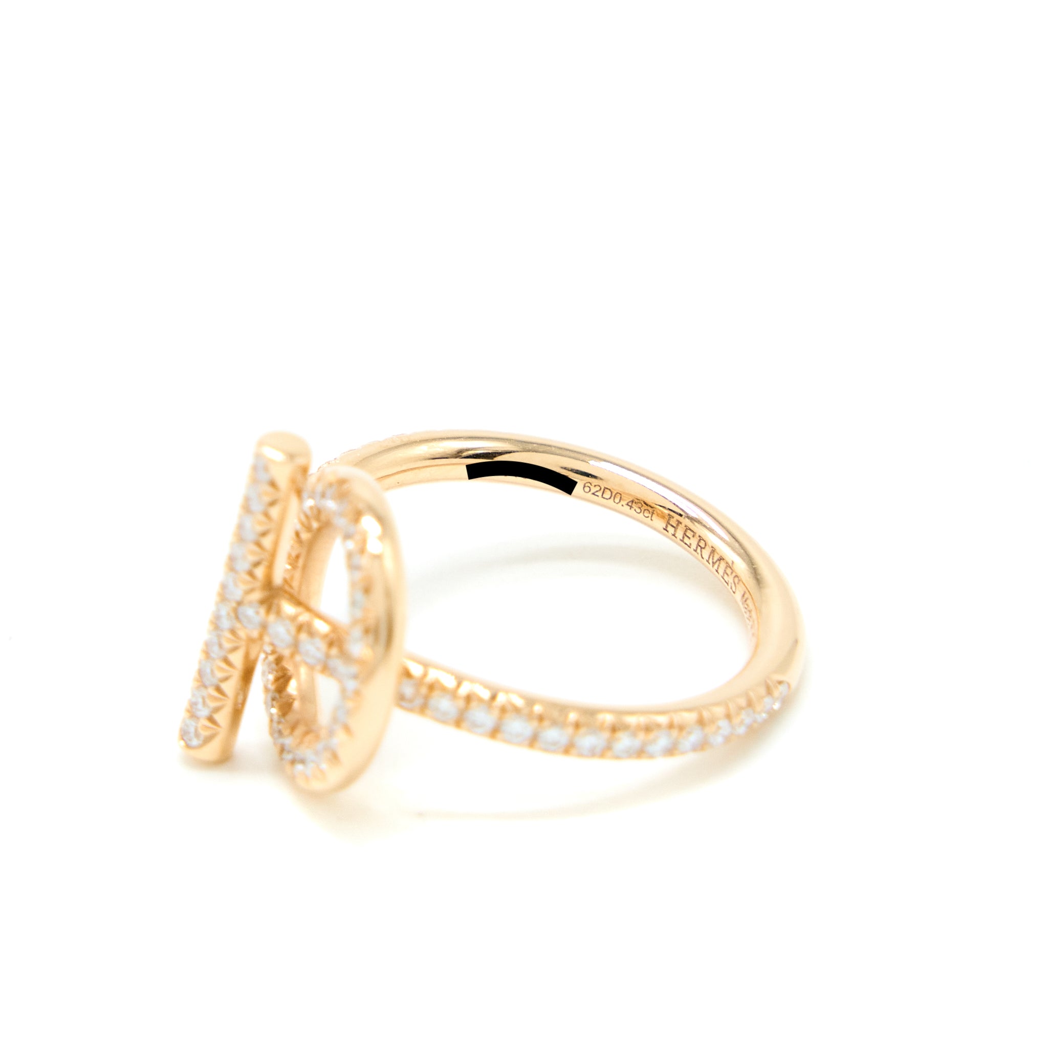 HERNES ECHAPPEE RING ROSE GOLD WITH DIAMONDS
