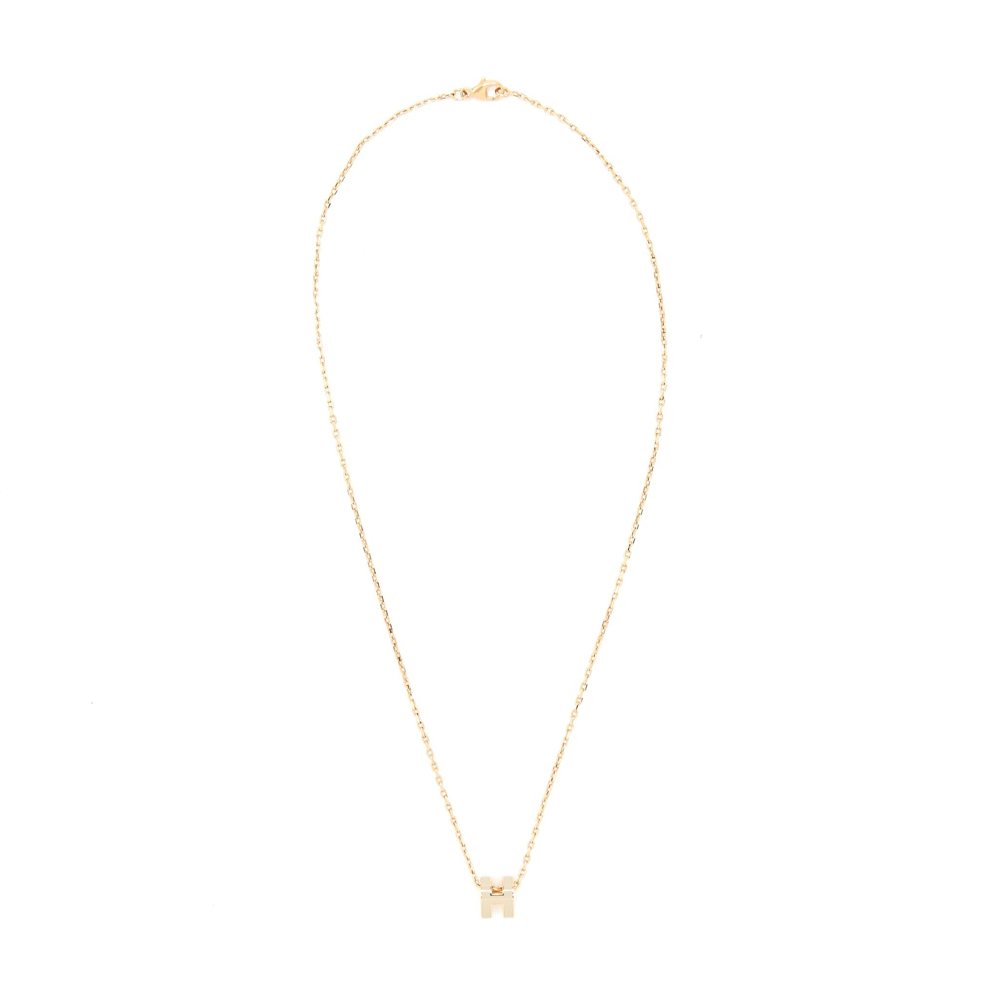 HERMES MINI POP H PENDANT MARRON GLACE ROSE GOLD
