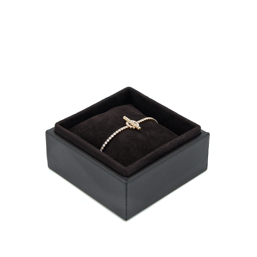 HERMES FINESSE BRACELET ROSE GOLD WITH FULL DIAMONDS