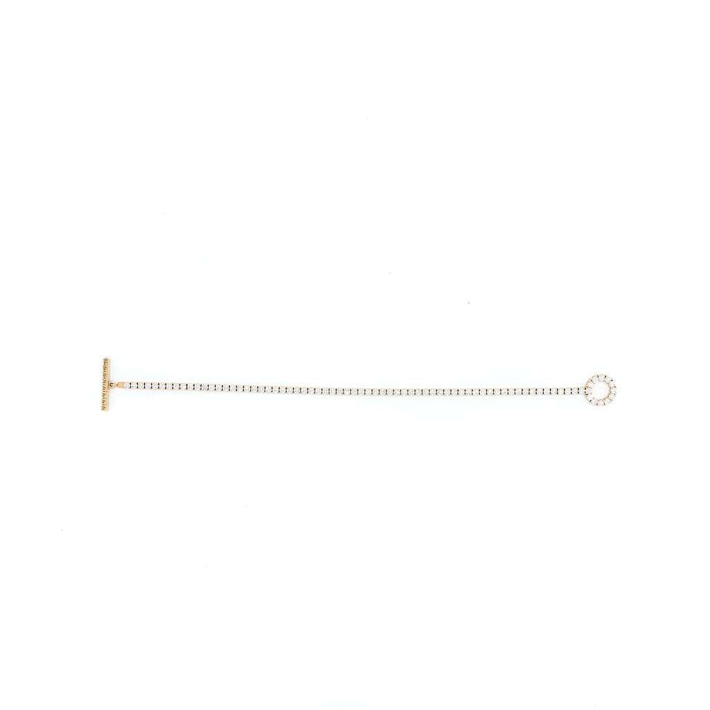 HERMES FINESSE BRACELET ROSE GOLD WITH FULL DIAMONDS