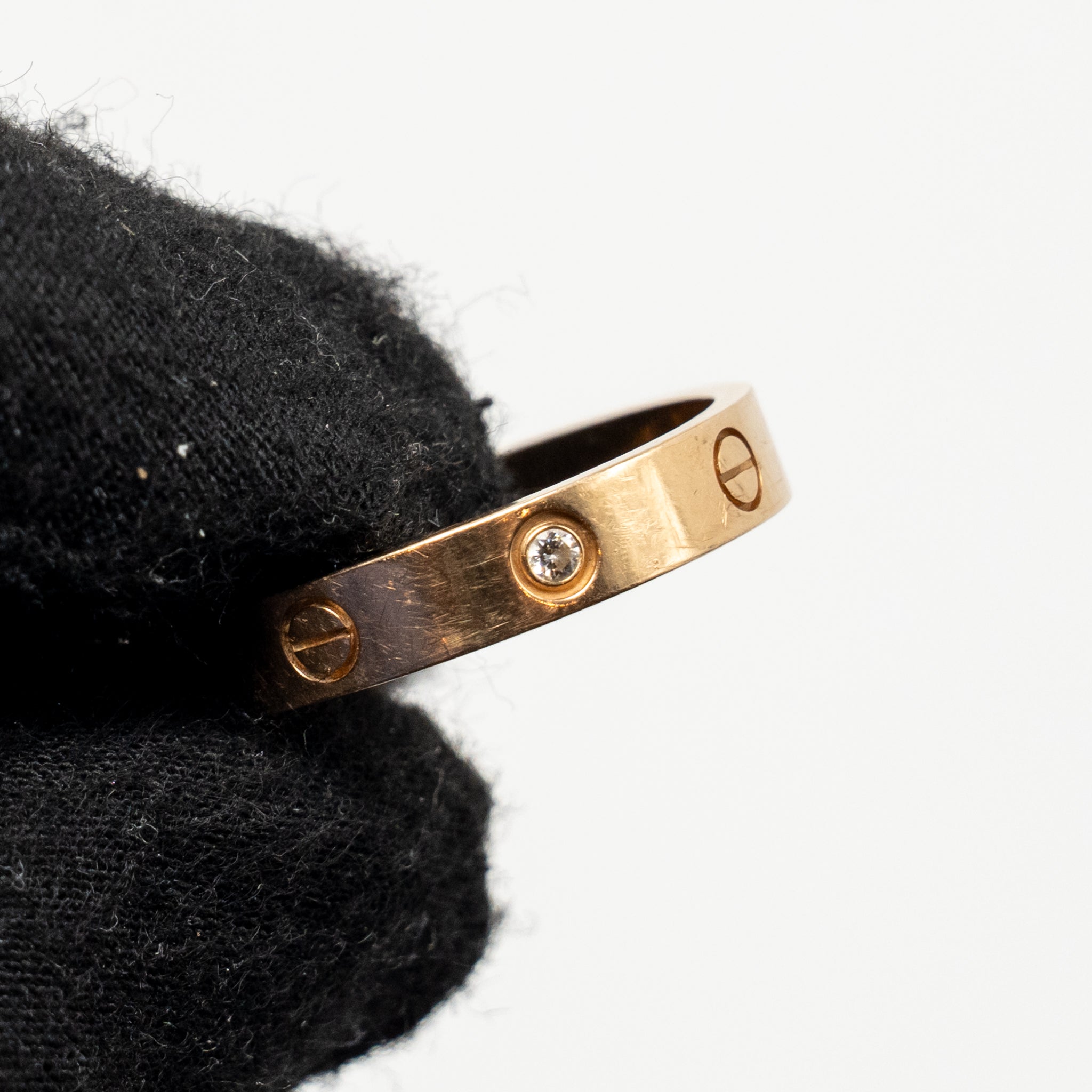 CARTIER LOVE RING ROSE GOLD WITH ONE DIAMOND