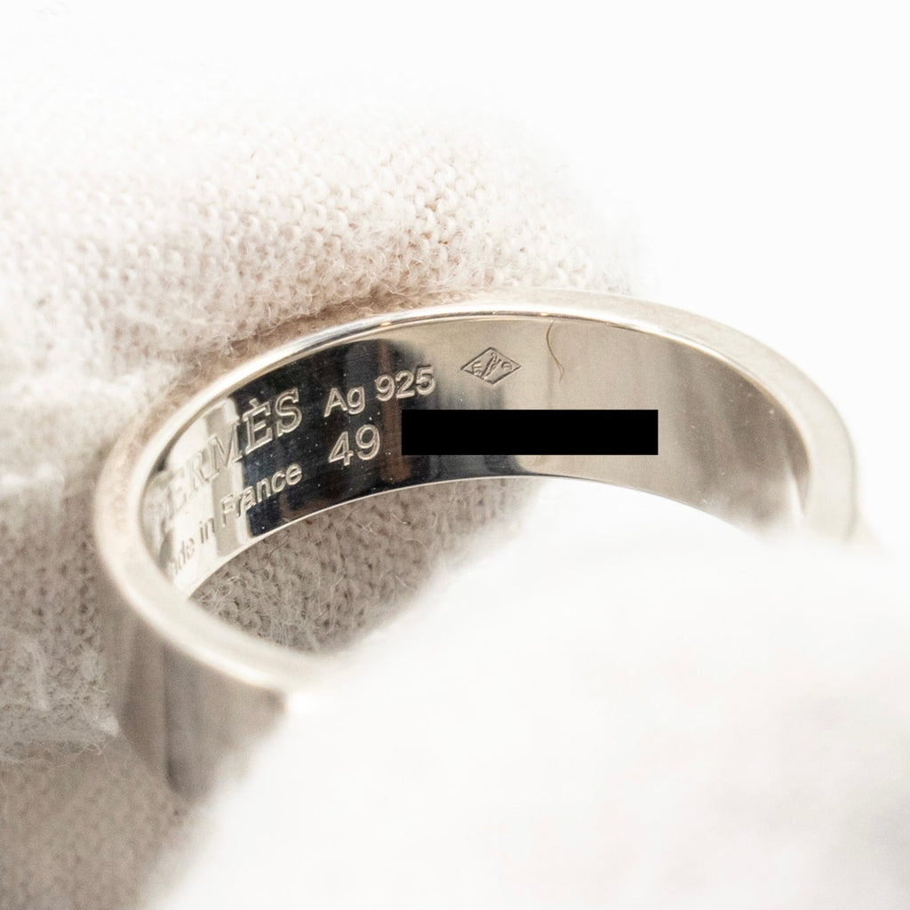 HERMES COLLIER DE CHAIN RING STERLING SILVER