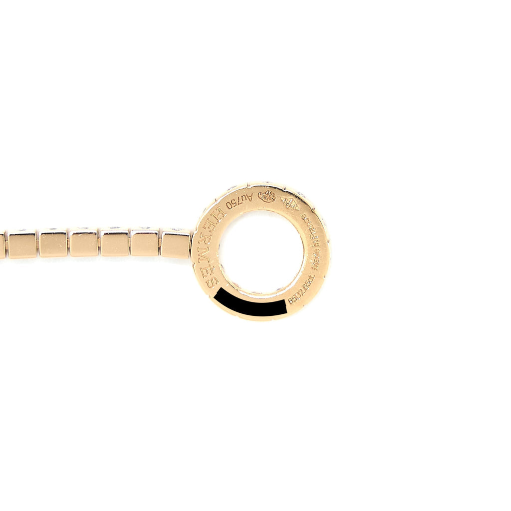 HERMES FINESSE BRACELET ROSE GOLD WITH FULL DIAMONDS
