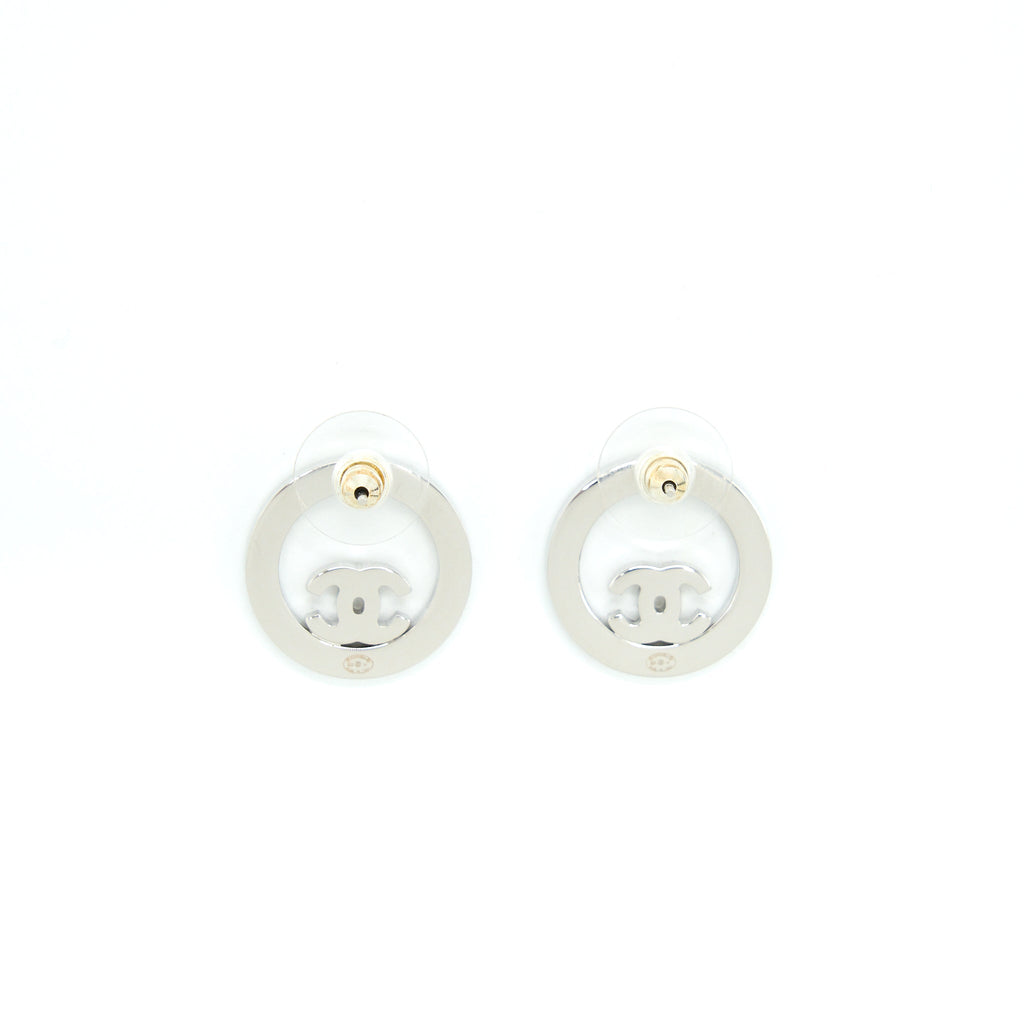 CHANEL ROUND CRYSTAL CC EARRINGS SHW