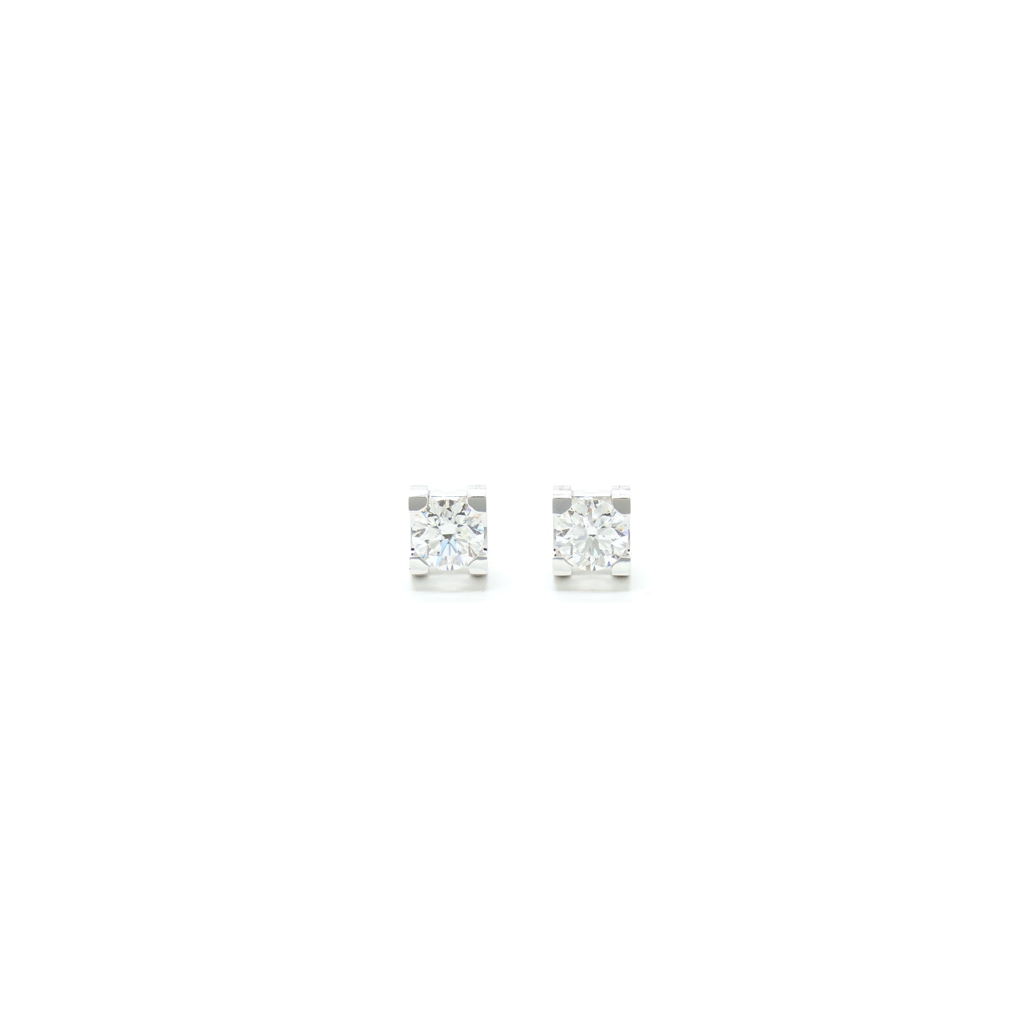 CARTIER DIAMOND EARRINGS WHITE GOLD