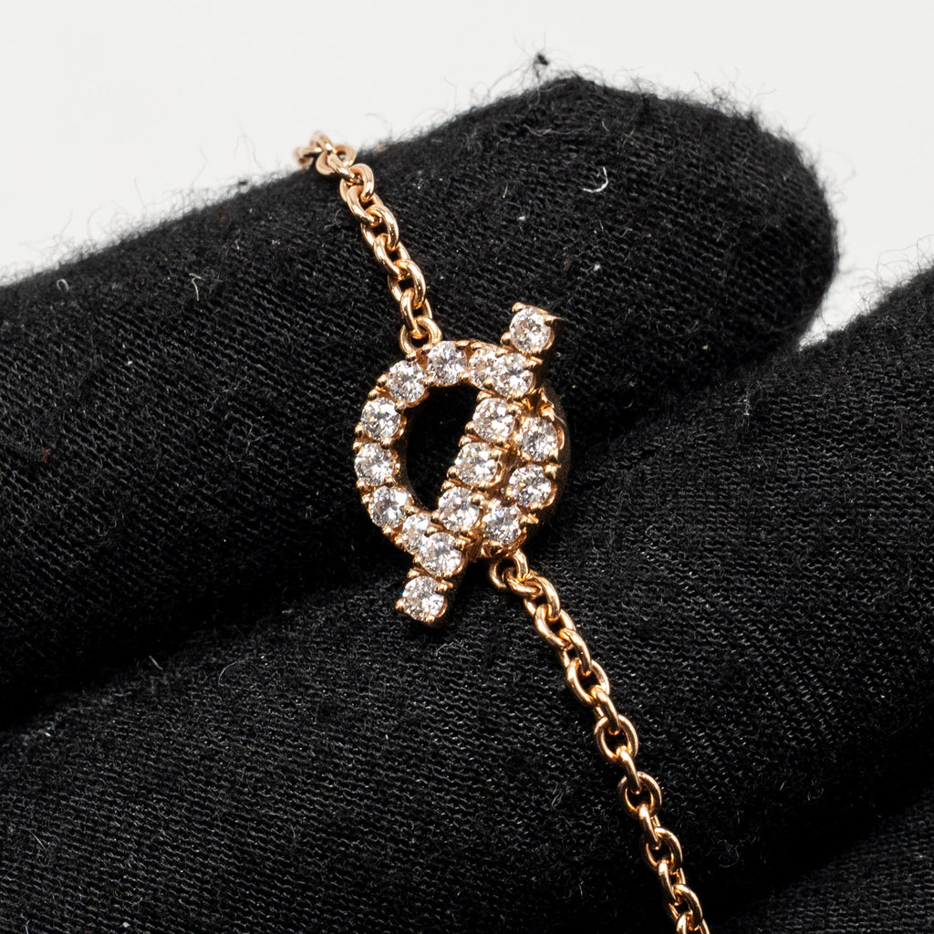 HERMES FINESSE BRACELET ROSE GOLD DIAMONDS