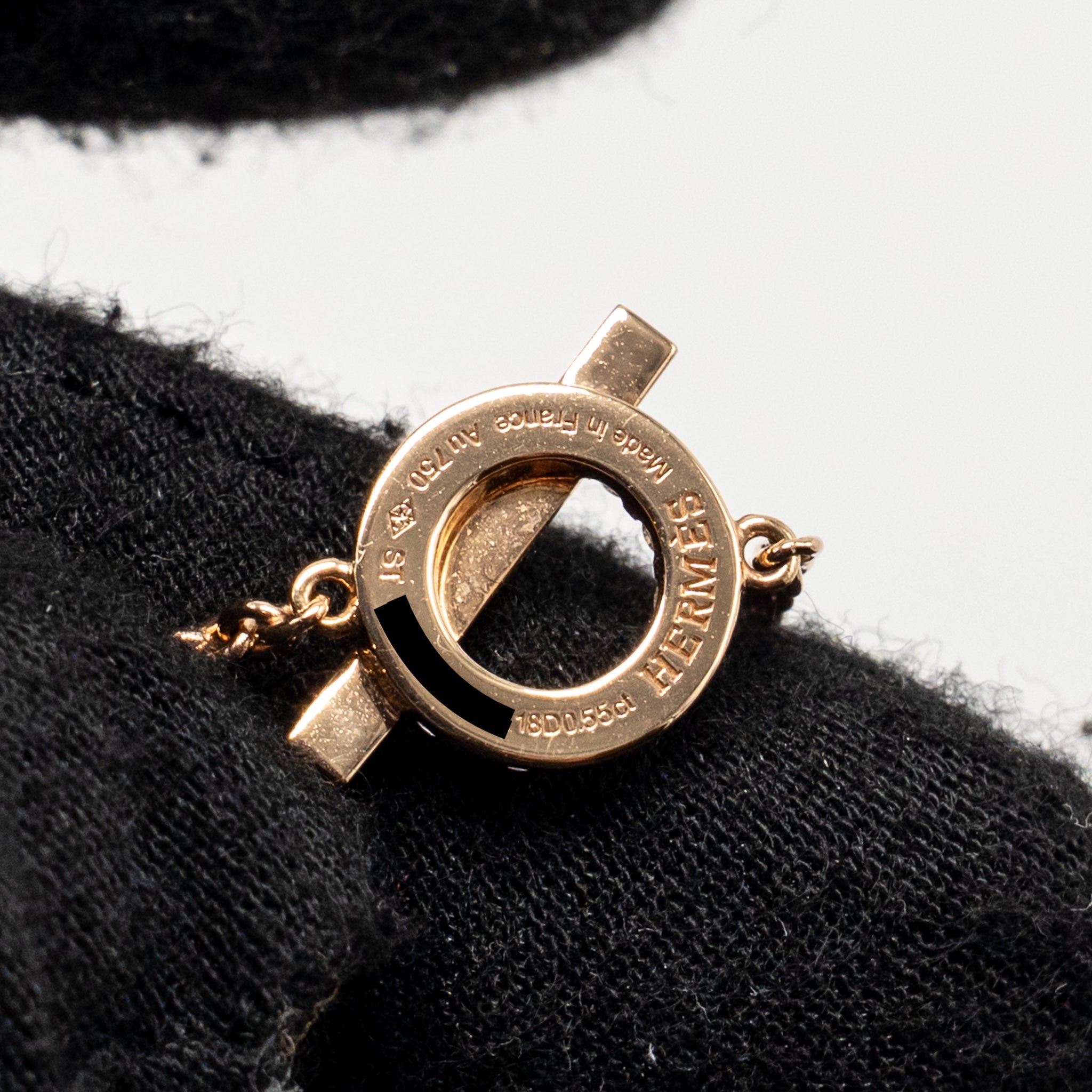 HERMES FINESSE BRACELET ROSE GOLD DIAMONDS