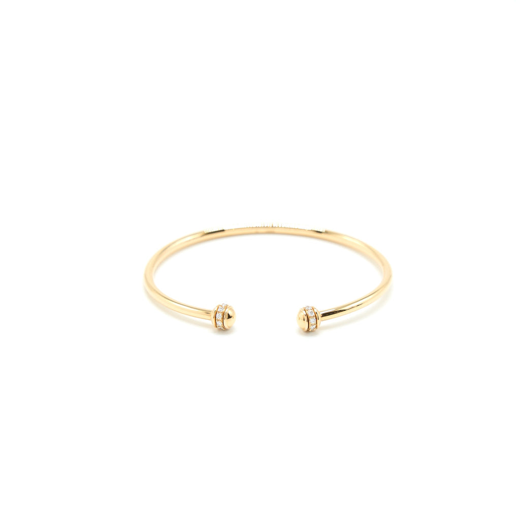 PIAGET POSSESSION OPEN BANGLE BRACELET 18K ROSE GOLD WITH DIAMONDS