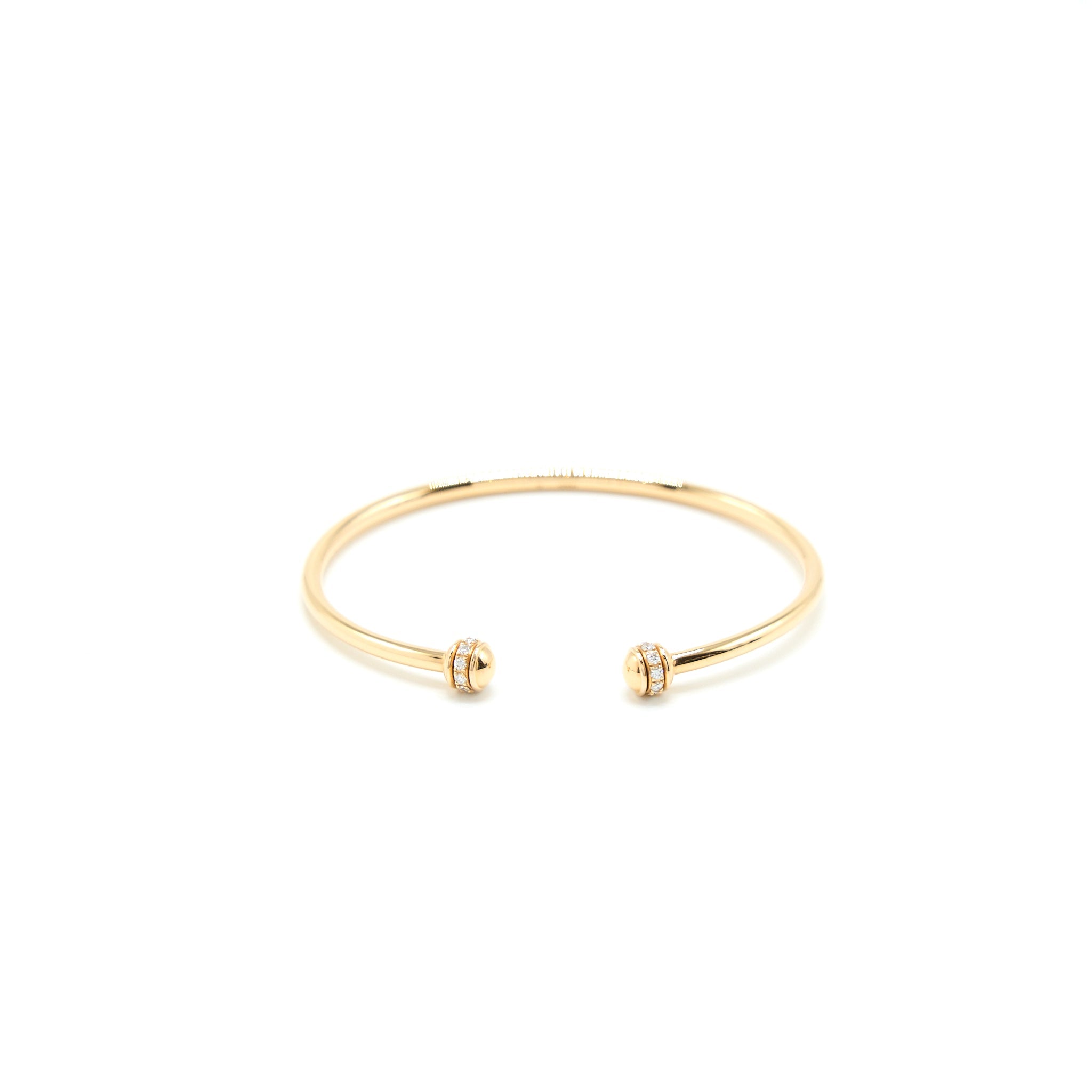 PIAGET POSSESSION OPEN BANGLE BRACELET 18K ROSE GOLD WITH DIAMONDS
