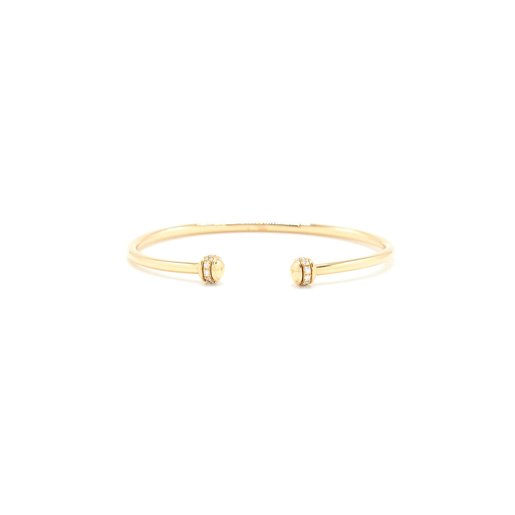 PIAGET POSSESSION OPEN BANGLE BRACELET 18K ROSE GOLD WITH DIAMONDS