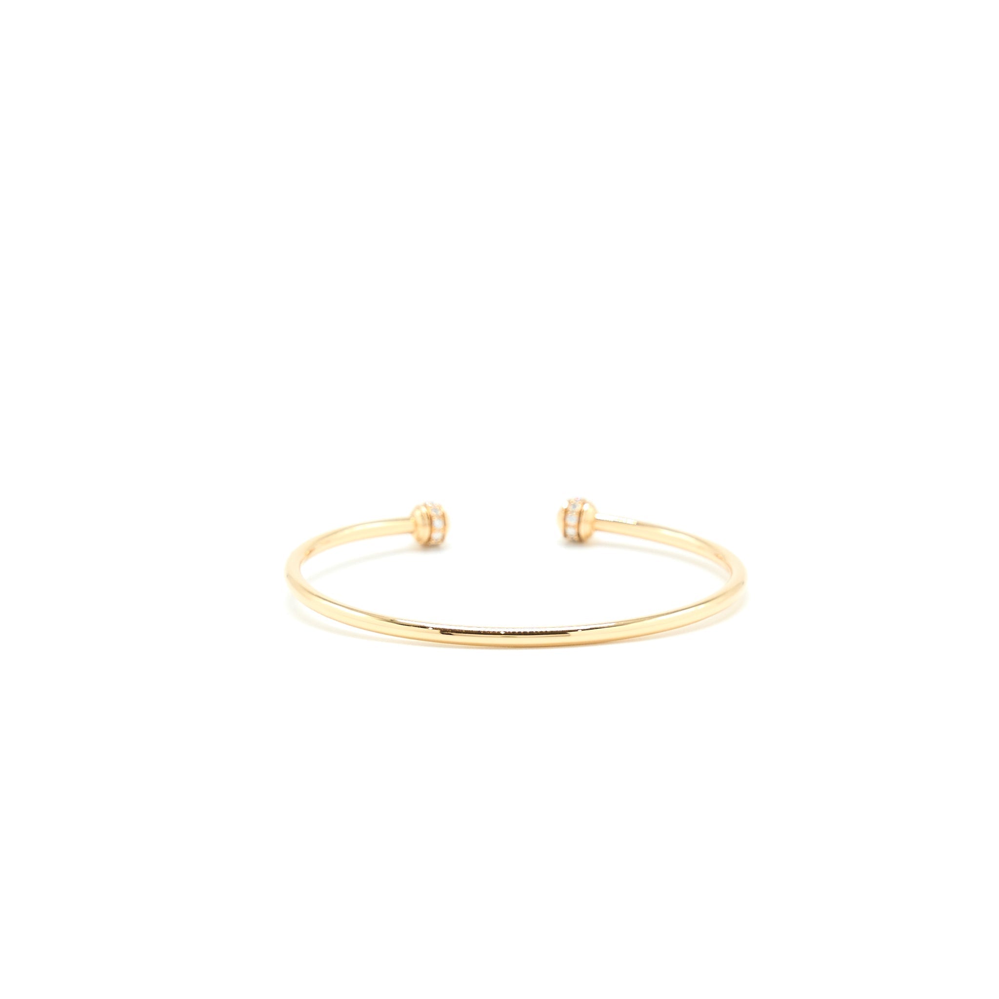 PIAGET POSSESSION OPEN BANGLE BRACELET 18K ROSE GOLD WITH DIAMONDS