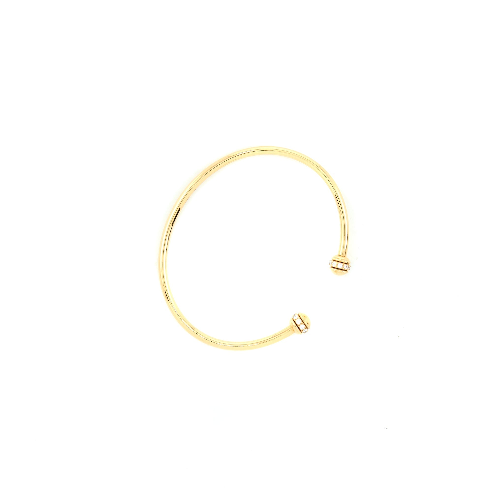 PIAGET POSSESSION OPEN BANGLE BRACELET 18K ROSE GOLD WITH DIAMONDS