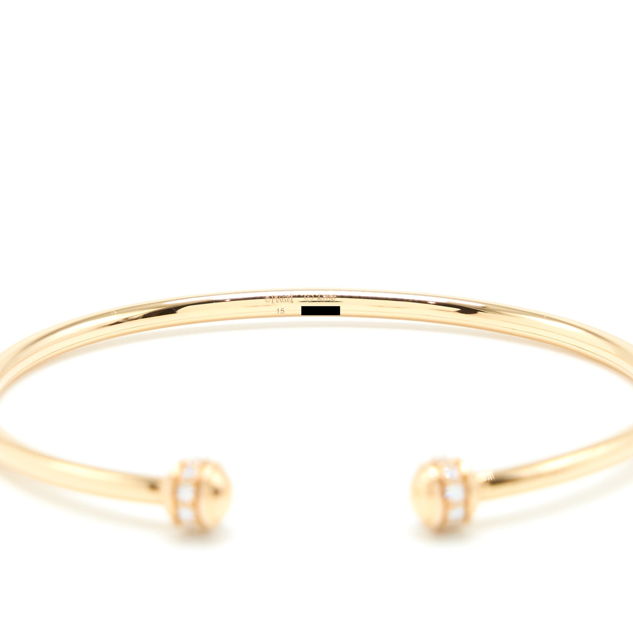 PIAGET POSSESSION OPEN BANGLE BRACELET 18K ROSE GOLD WITH DIAMONDS