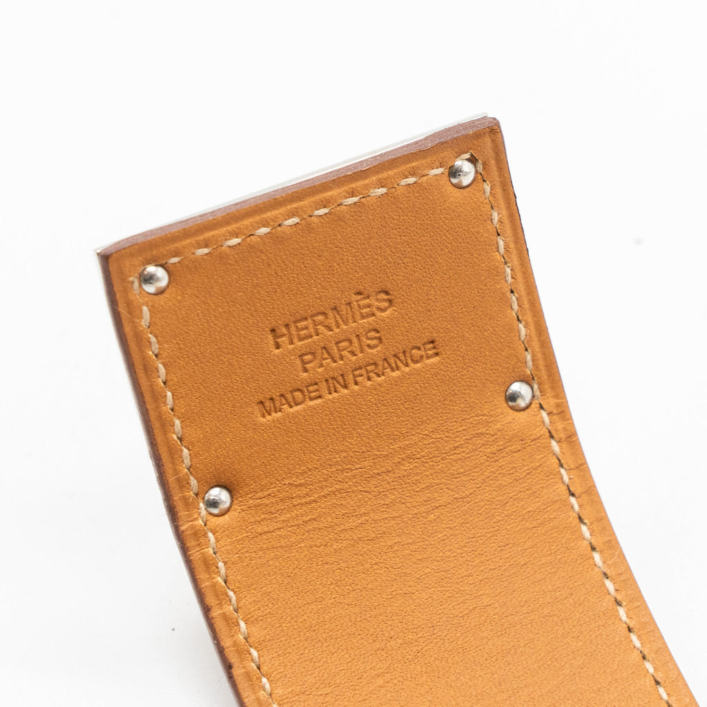 HERMES KELLY DOG BRACELET FAUVE TADELAKT CALFSKIN SHW STAMP SQUARE Q