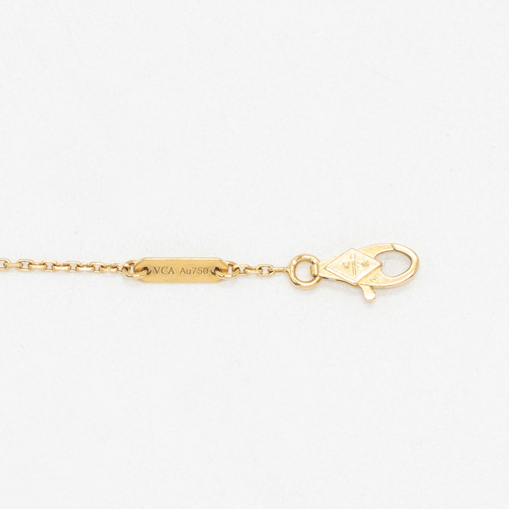 VAN CLEEF & ARPELS SWEET ALHAMBRA BUTTERFLY BRACELET MOTHER OF PEARL YELLOW GOLD