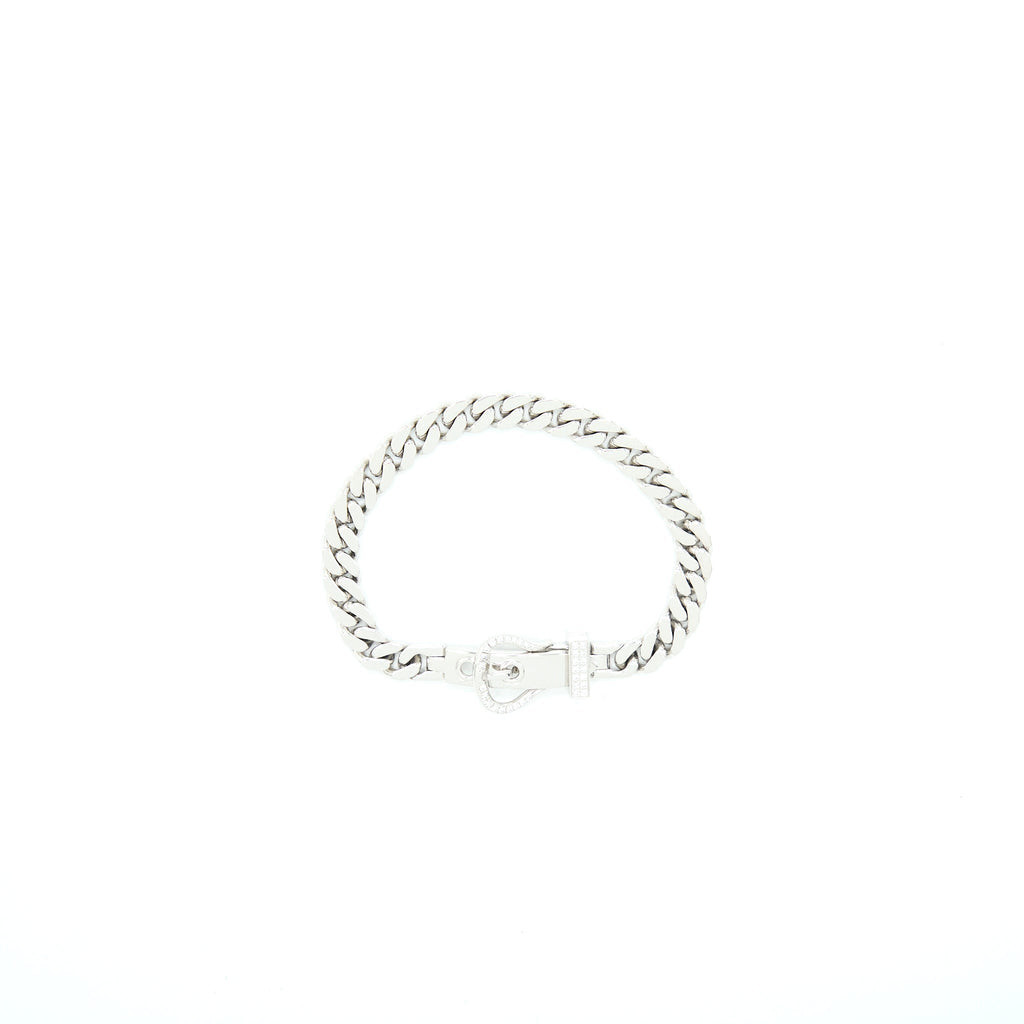 HERMES BOUCLE SELLIER BRACELET WHITE GOLD WITH DIAMONDS