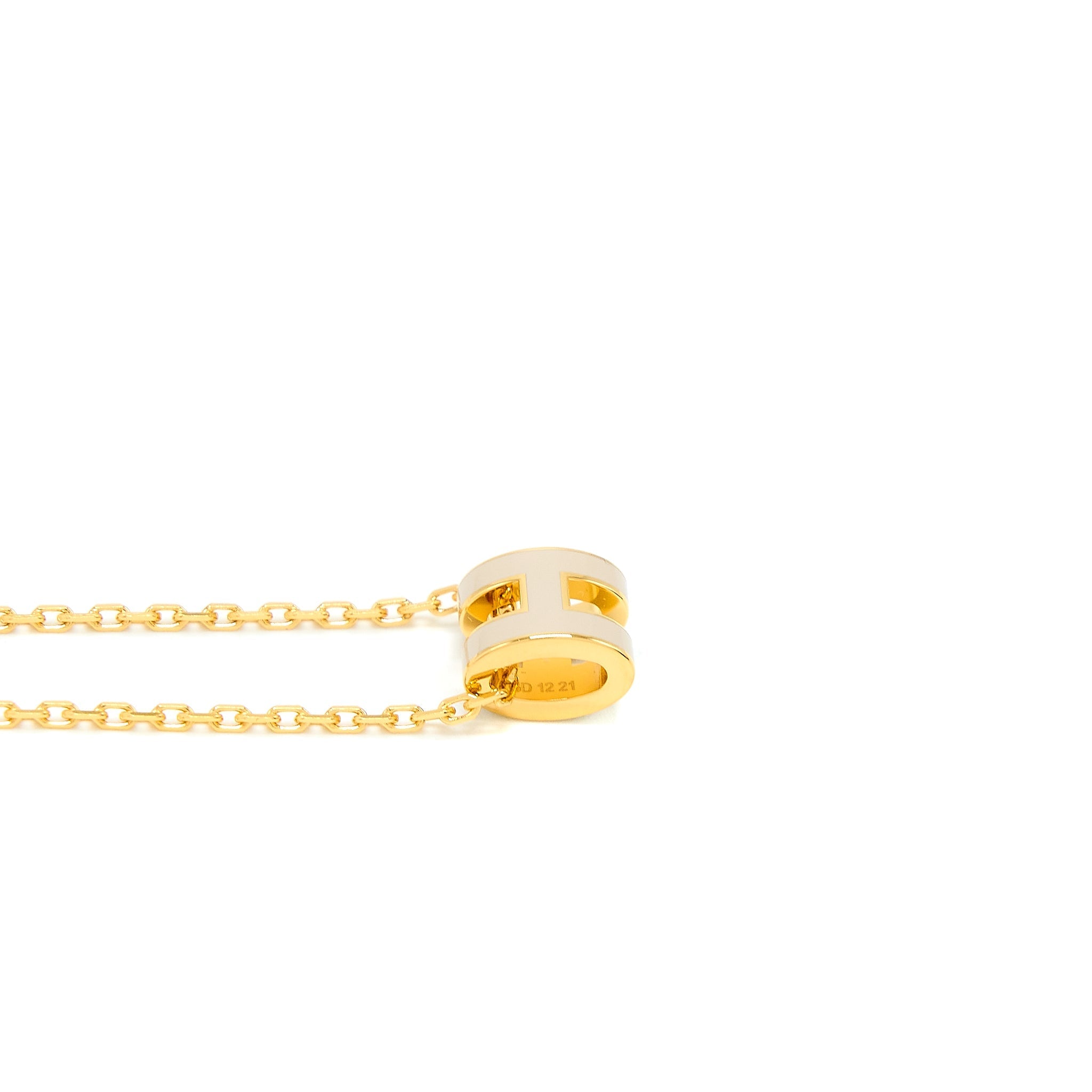 HERMES MINI POP H PENDANT MARRON GLACE GHW