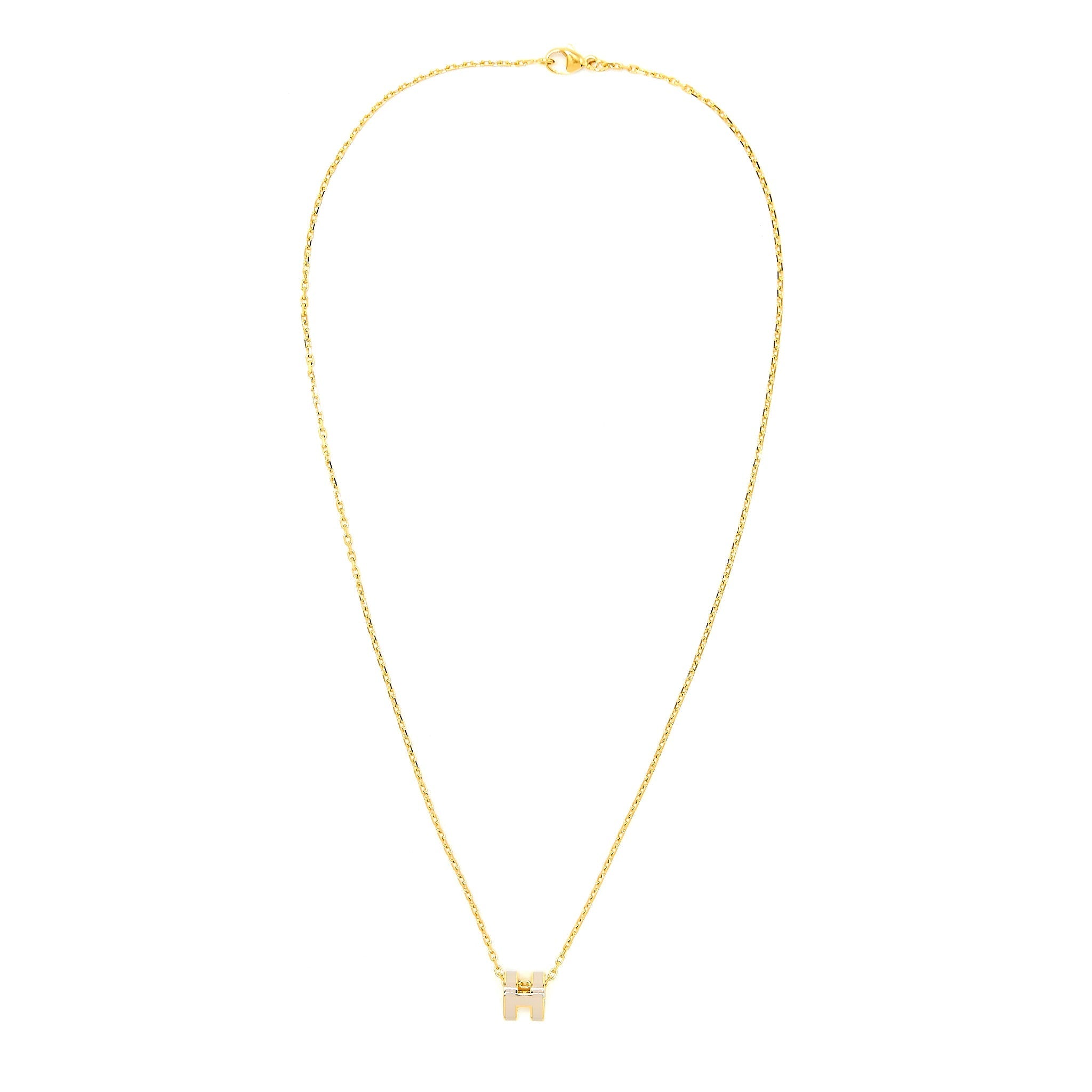HERMES MINI POP H PENDANT MARRON GLACE GHW