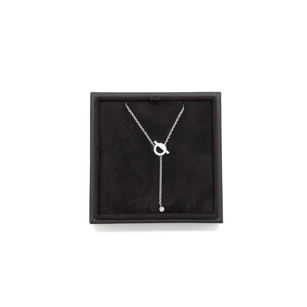 HERMES LAIAT FINESSE NECKLACE WHITE GOLD
