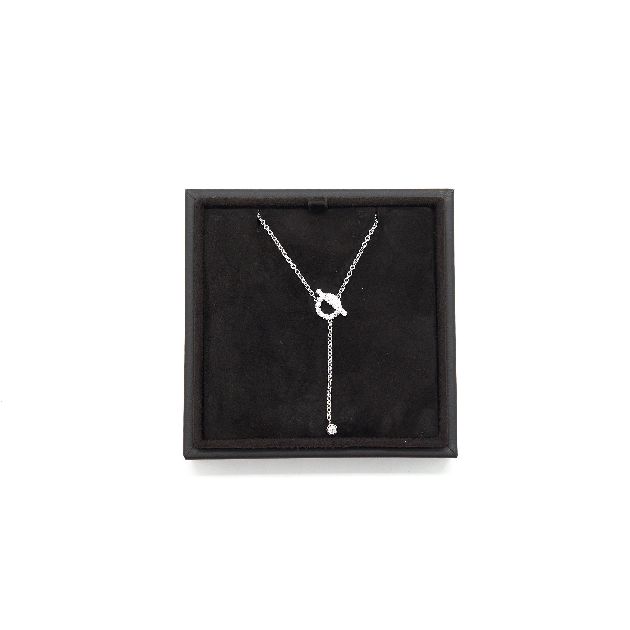 HERMES LAIAT FINESSE NECKLACE WHITE GOLD