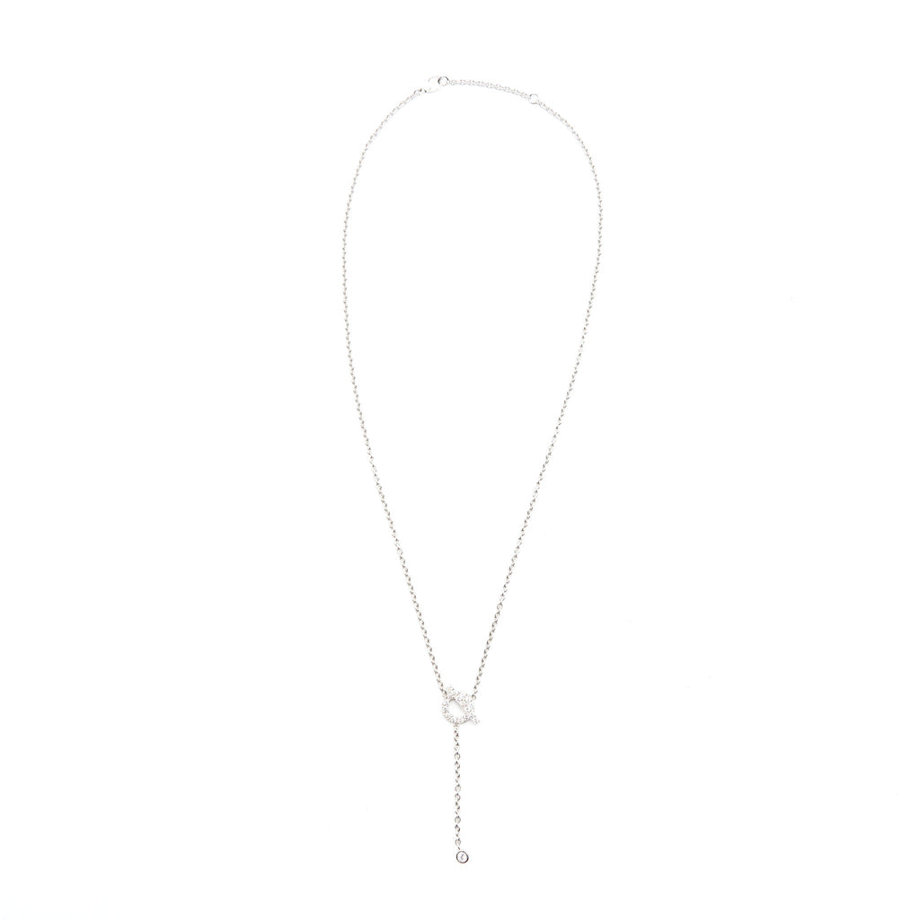 HERMES LAIAT FINESSE NECKLACE WHITE GOLD