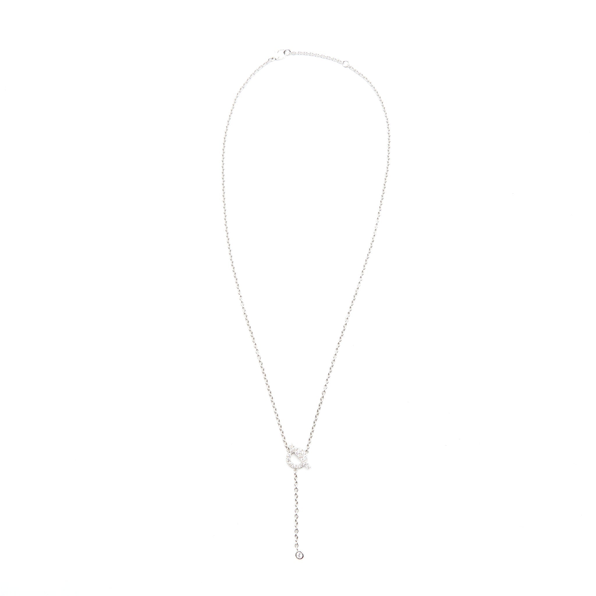 HERMES LAIAT FINESSE NECKLACE WHITE GOLD