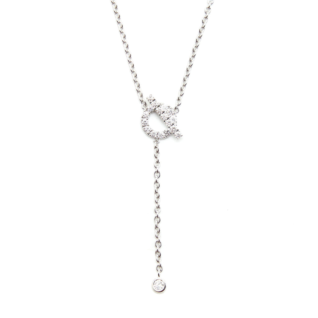 HERMES LAIAT FINESSE NECKLACE WHITE GOLD