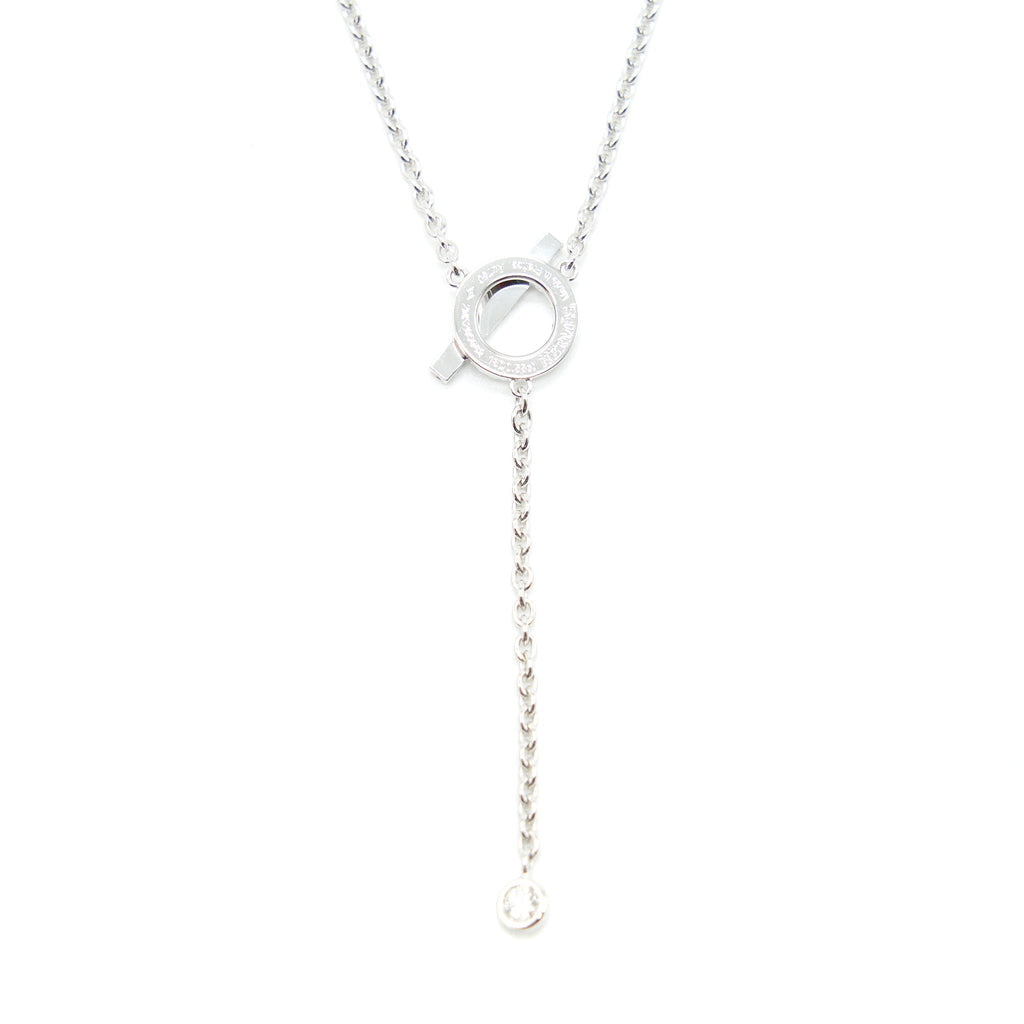 HERMES LAIAT FINESSE NECKLACE WHITE GOLD