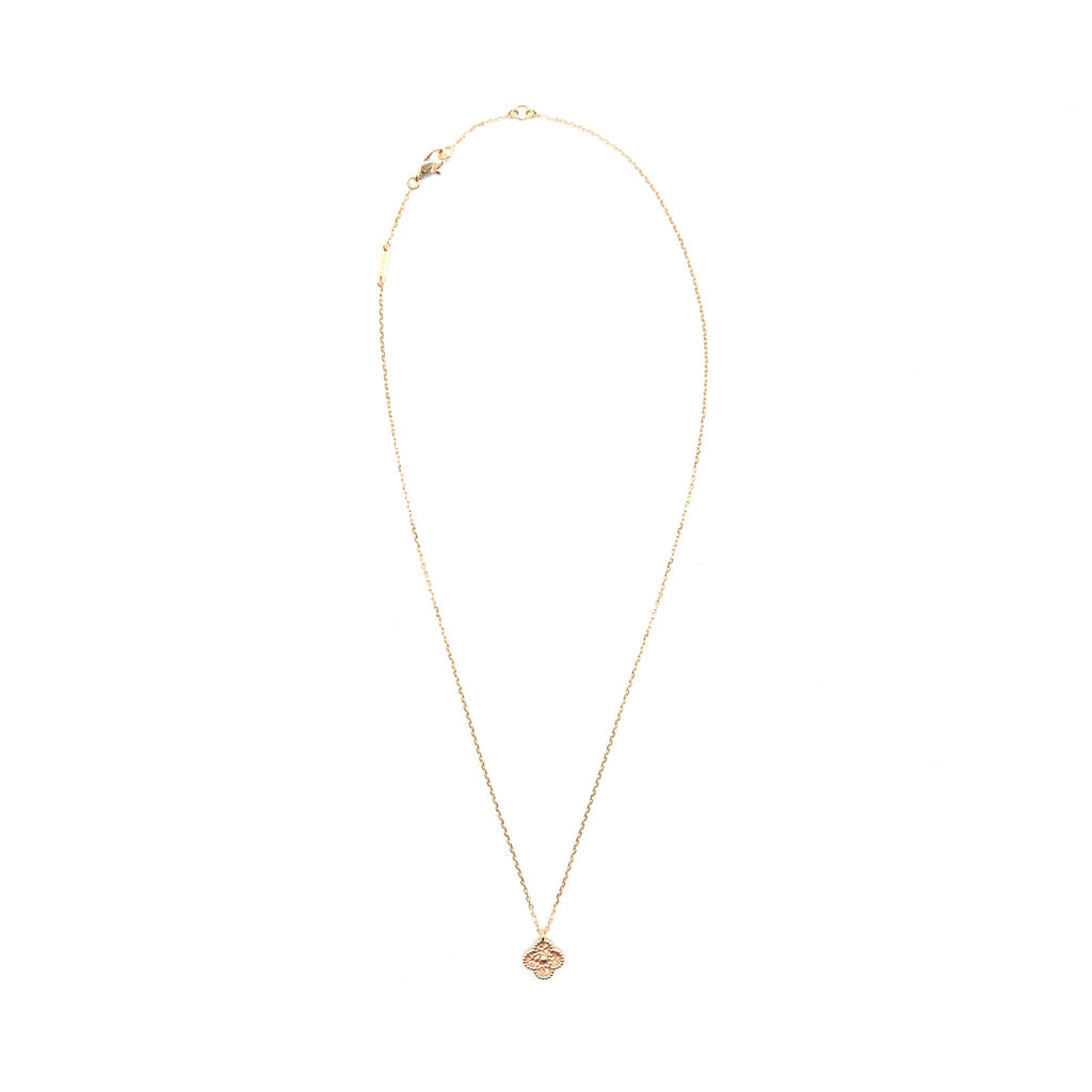 VAN CLEEF & ARPLES SWEET ALHAMBRA 18K ROSE GOLD PENDANT