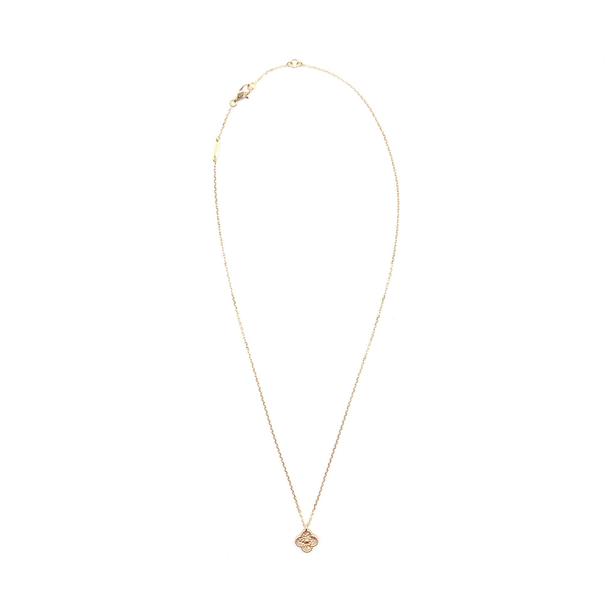 VAN CLEEF & ARPLES SWEET ALHAMBRA 18K ROSE GOLD PENDANT