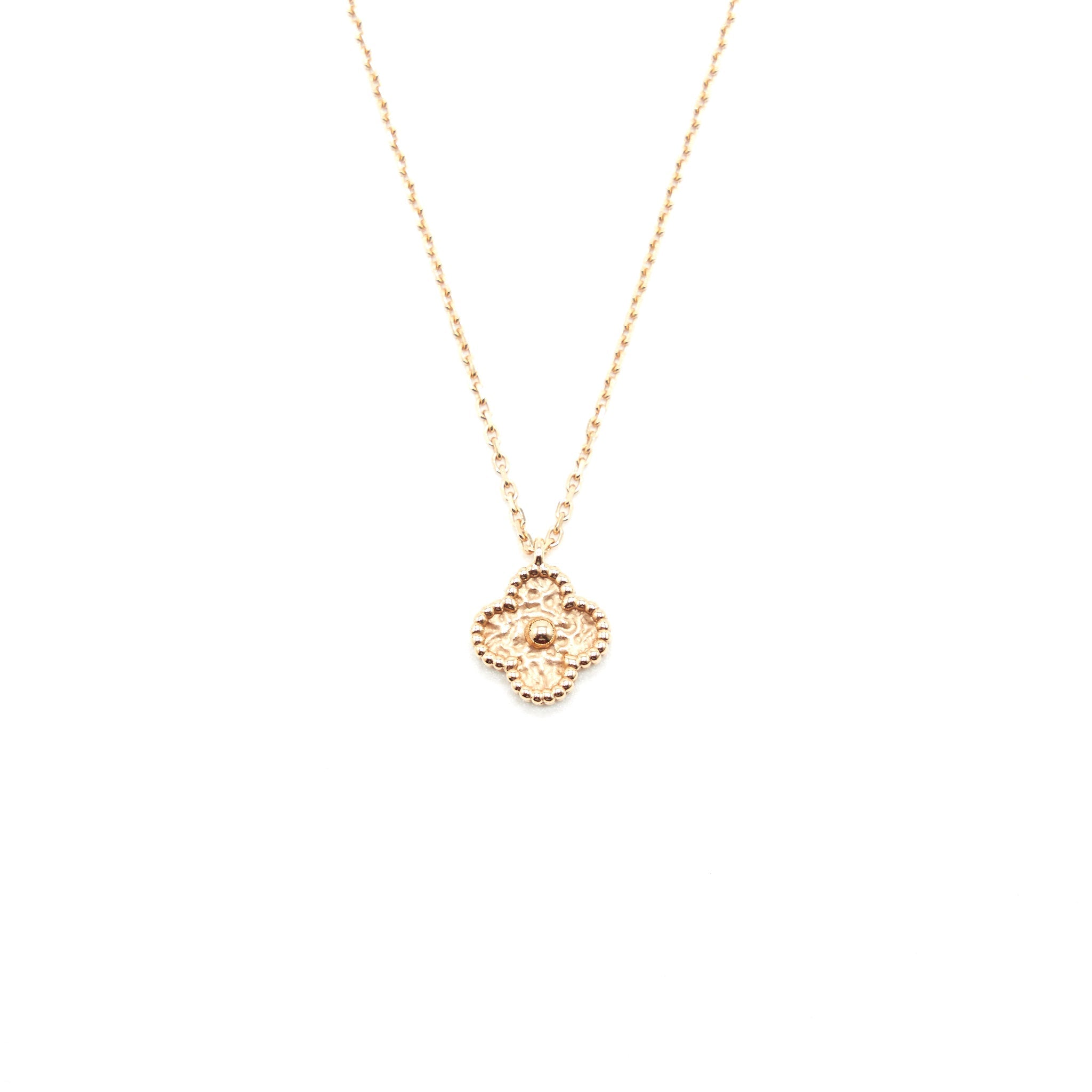 VAN CLEEF & ARPLES SWEET ALHAMBRA 18K ROSE GOLD PENDANT