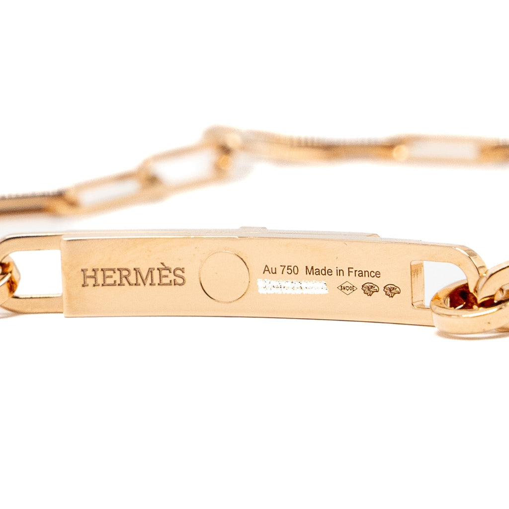 HERMES KELLY CHAIN CHOCKER/DOUBLE BRACELET ROSE GOLD, DIAMONDS