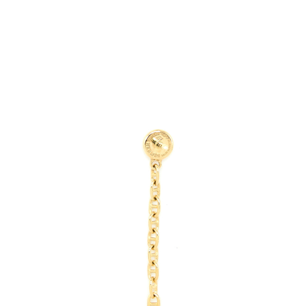 HERMES NEW FARANDOLE EARRINGS YELLOW GOLD WITH DIAMONDS