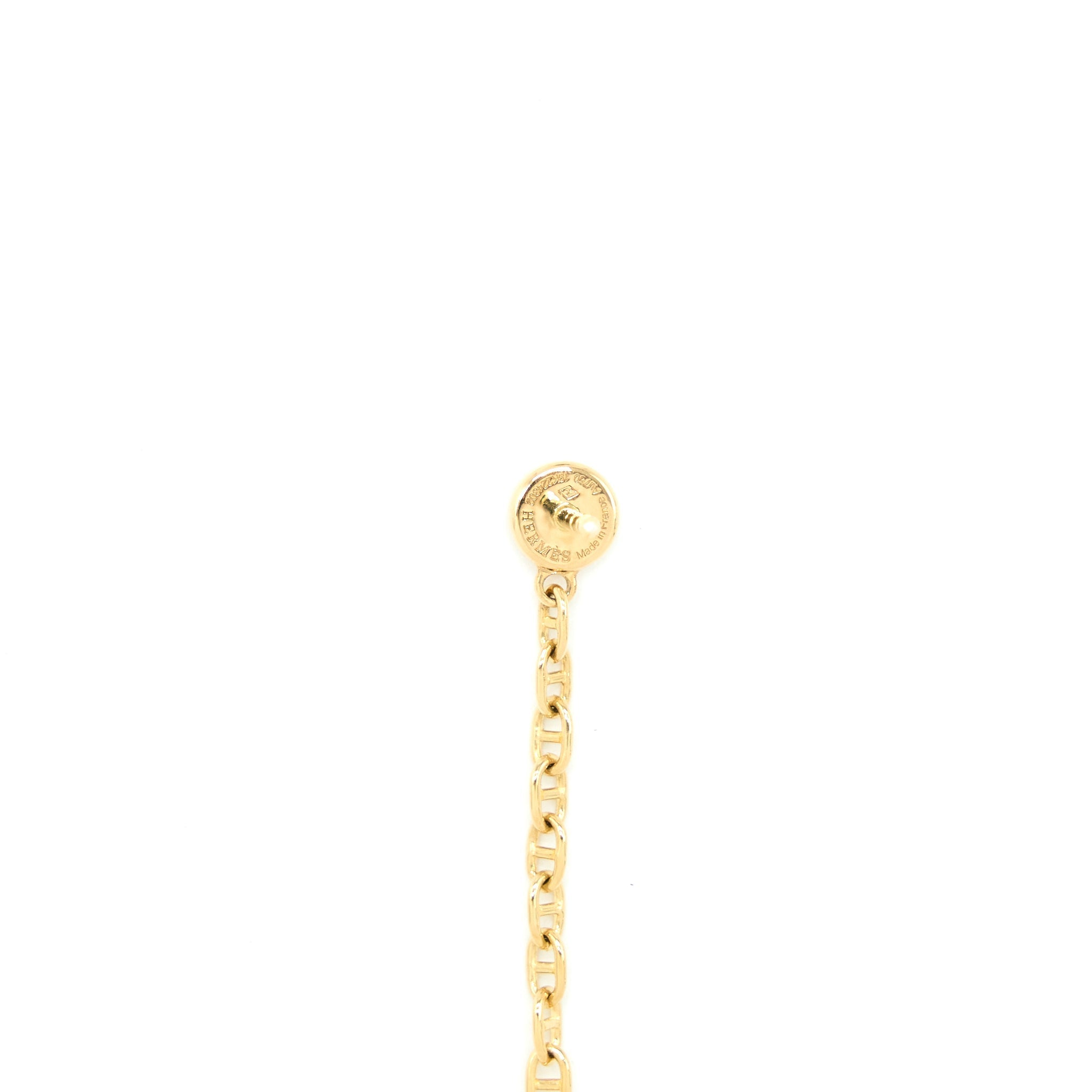 HERMES NEW FARANDOLE EARRINGS YELLOW GOLD WITH DIAMONDS