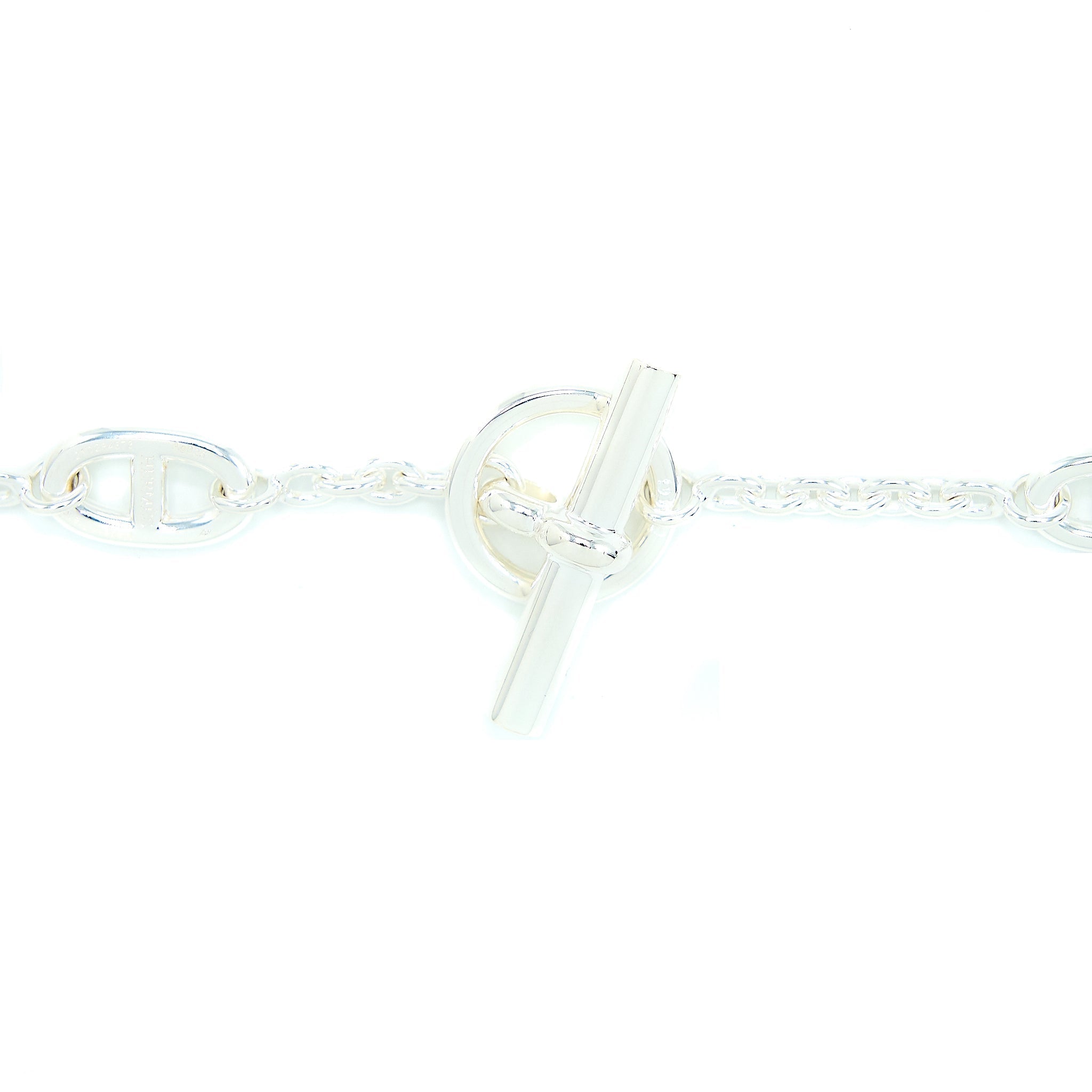 HERMES 120CM FARANDOLE LONG NECKLACE SILVER TONE