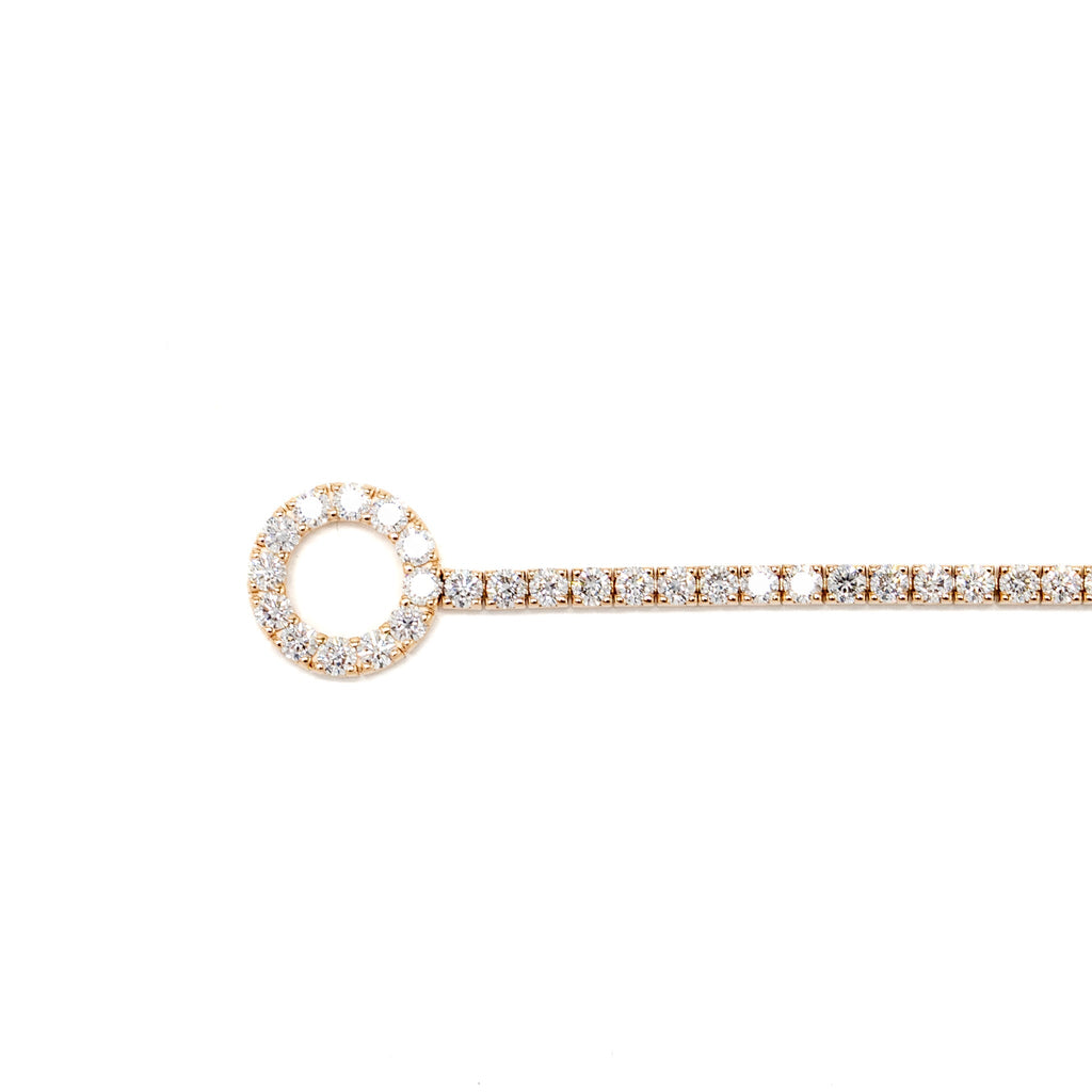 HERMES FINESSE BRACELET DIAMOND PAVED ROSE GOLD