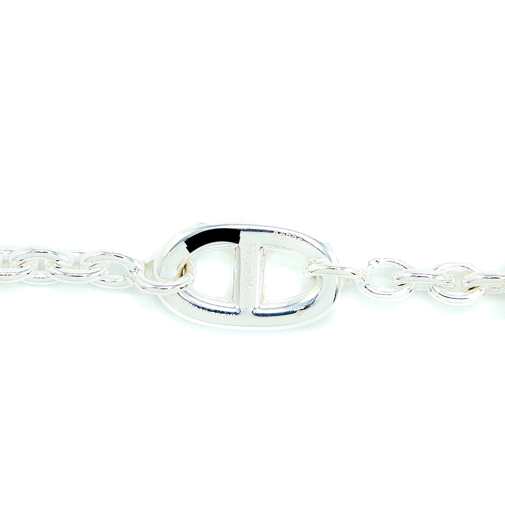 HERMES 120CM FARANDOLE LONG NECKLACE SILVER TONE
