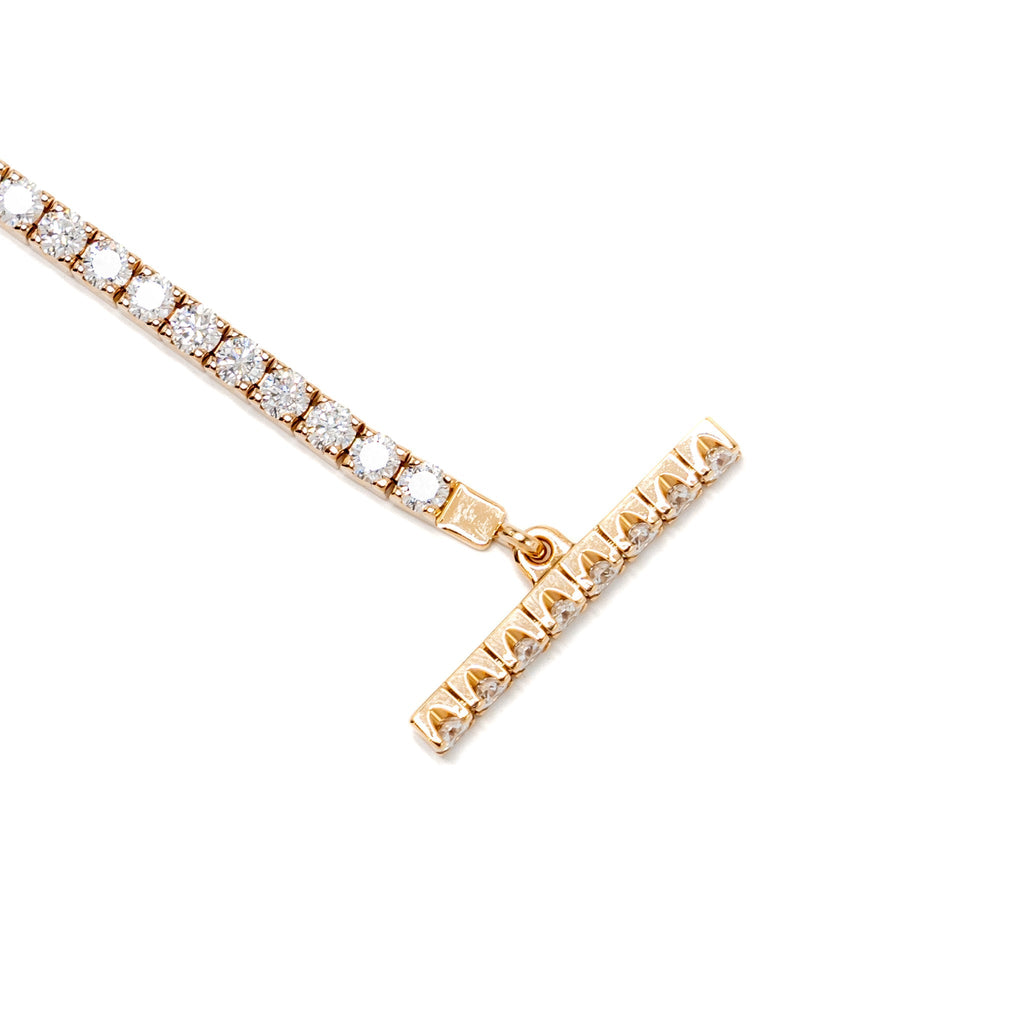 HERMES FINESSE BRACELET DIAMOND PAVED ROSE GOLD