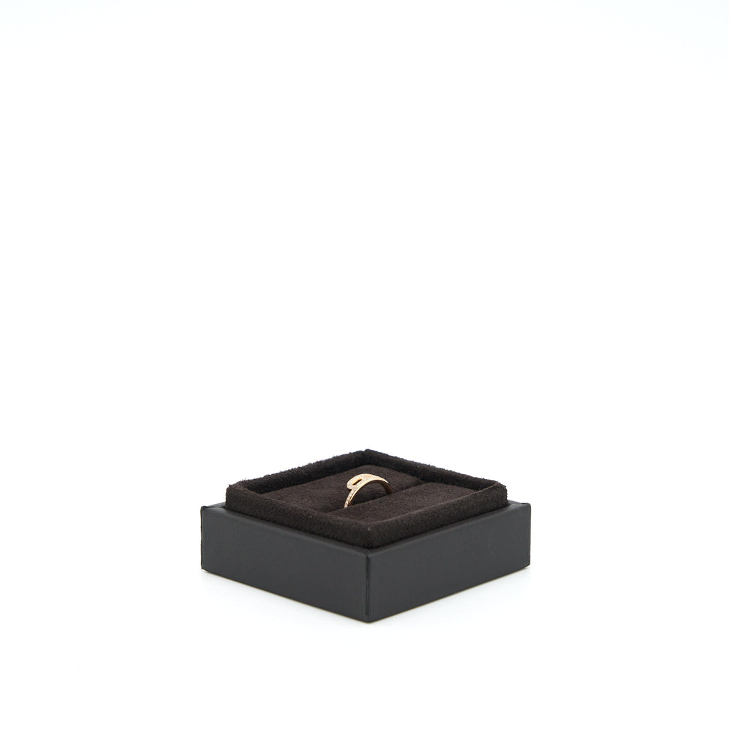 HERMES LINK D’HERMES RING WITH DIAMONDS ROSE GOLD