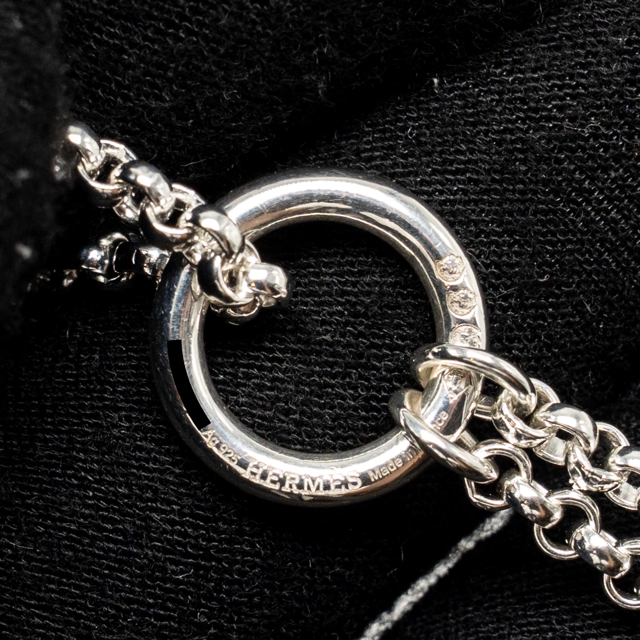 HERMES 80CM CHAINE D'ANCRE ALEA II LONG NECKLACE STERLING SILVER