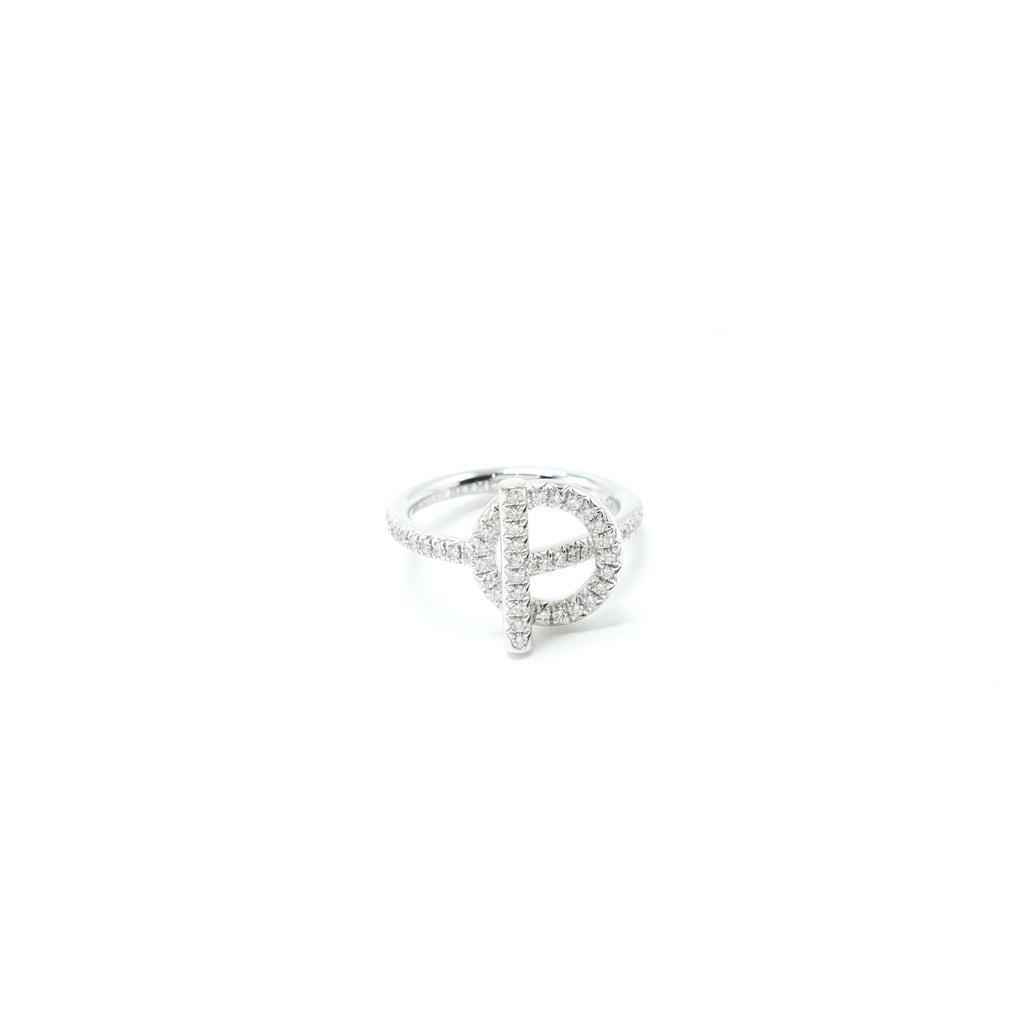 HERMES ECHAPPEE RING WHITE GOLD WITH DIAMONDS