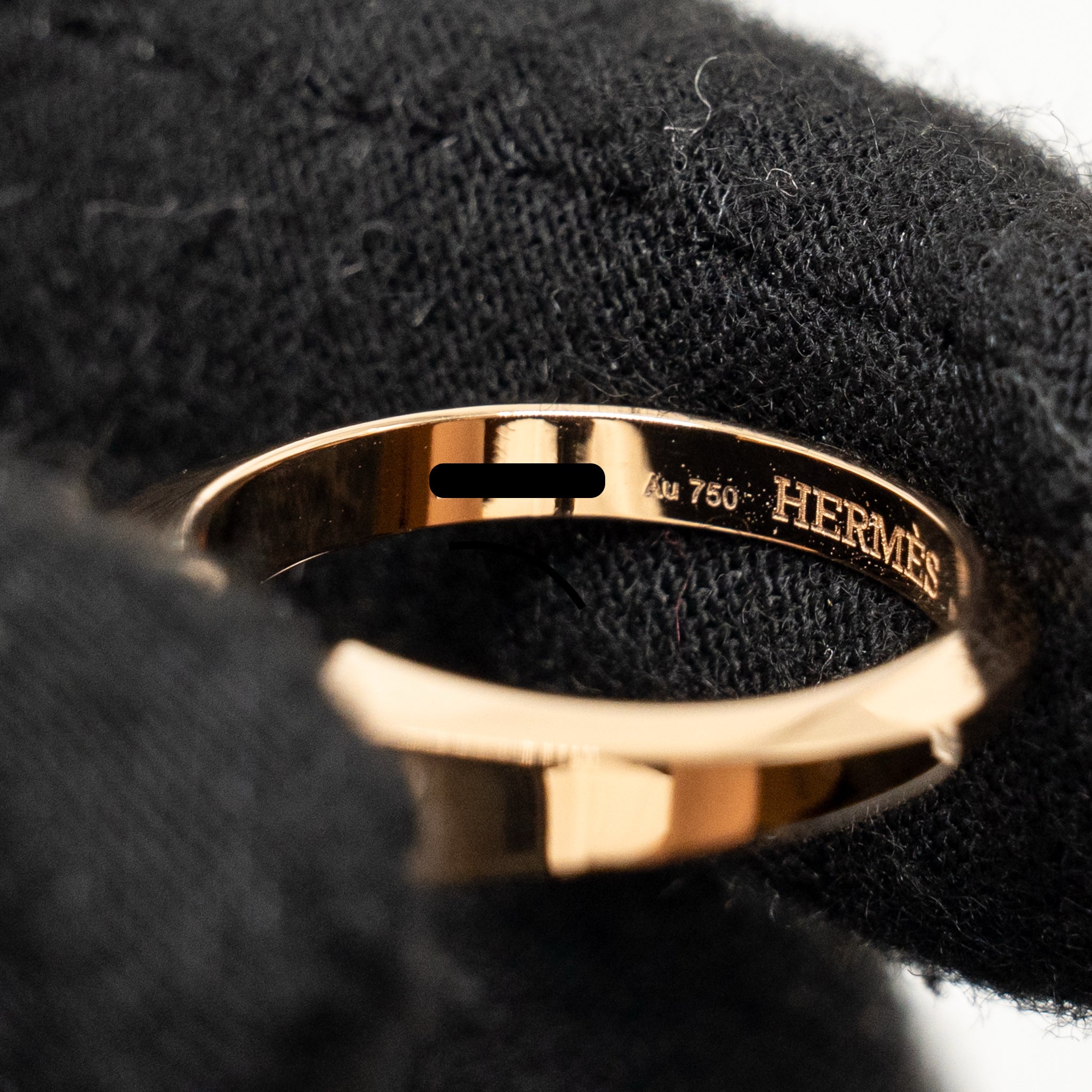 HERMES CLOU DE FORGE RING ROSE GOLD