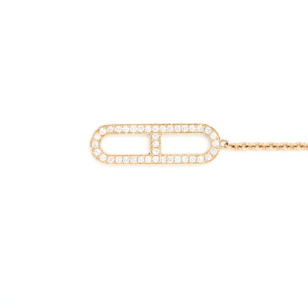 HERMES EVER CHAINE D'ANCRE BRACELET WITH DIAMONDS ROSE GOLD