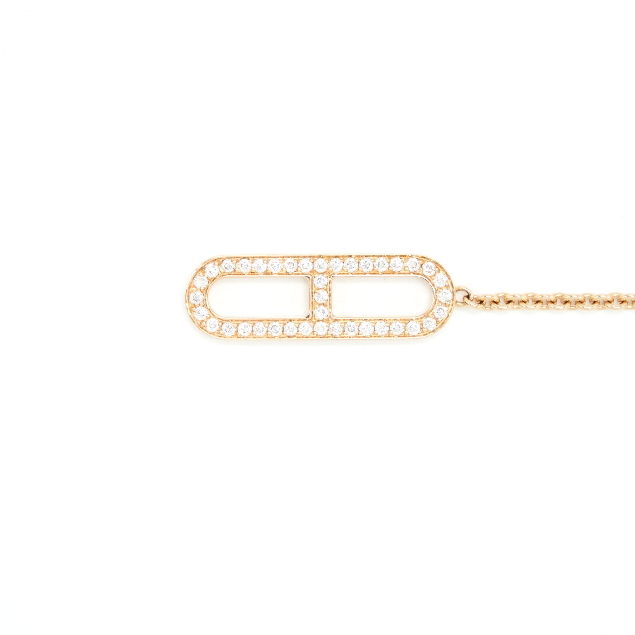 HERMES EVER CHAINE D'ANCRE BRACELET WITH DIAMONDS ROSE GOLD